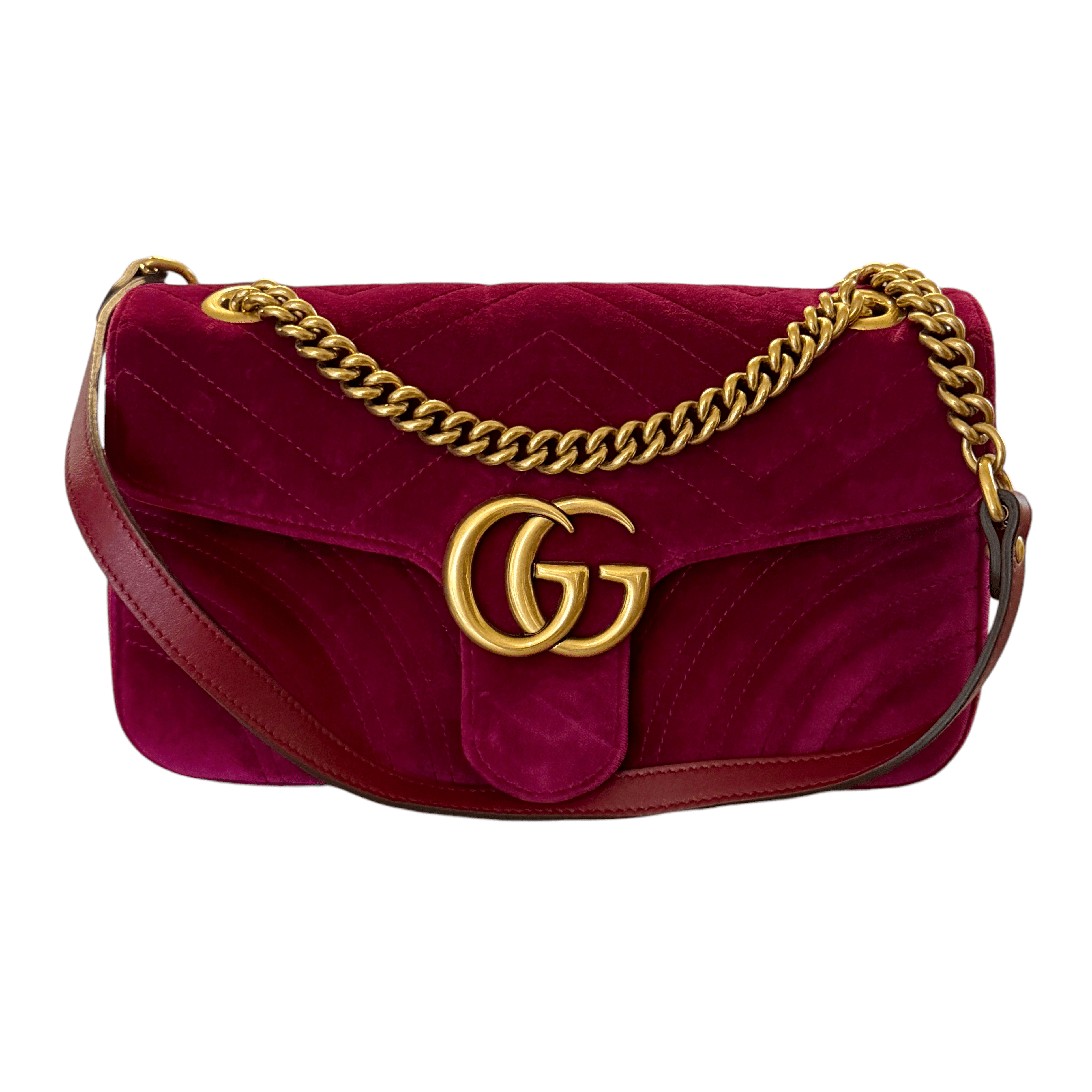 Gucci Gucci Small Velvet Violet GG Marmont