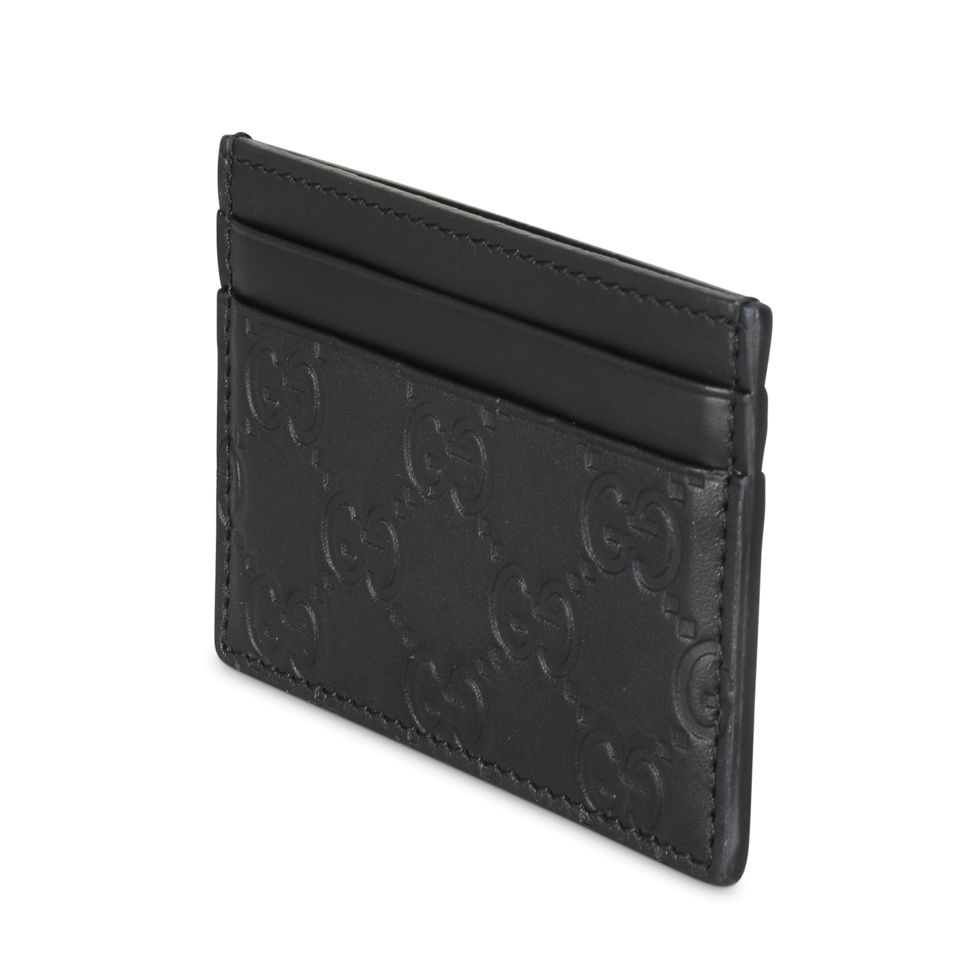 Gucci Black Guccissima Card Holder