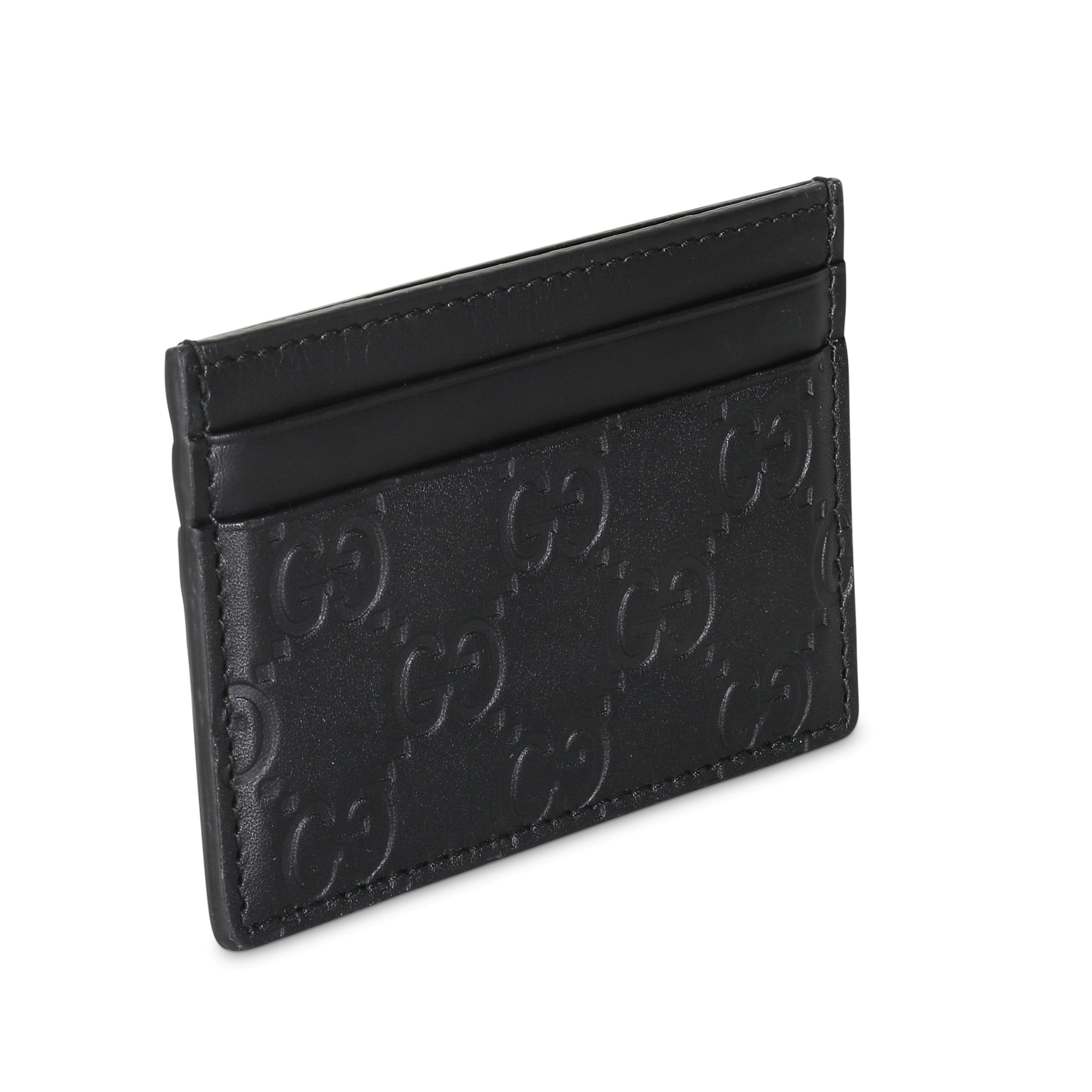 Gucci Black Guccissima Card Holder