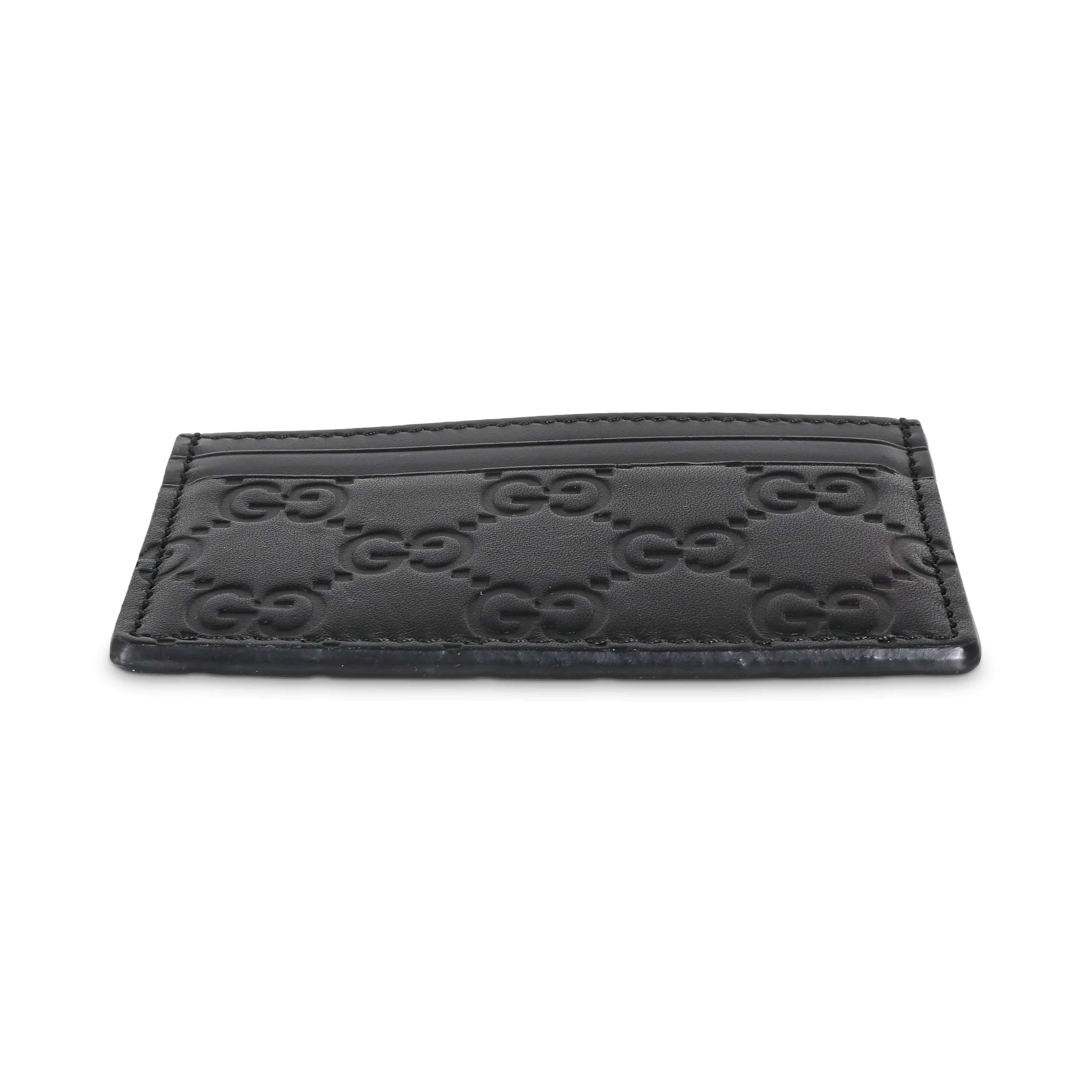 Gucci Black Guccissima Card Holder