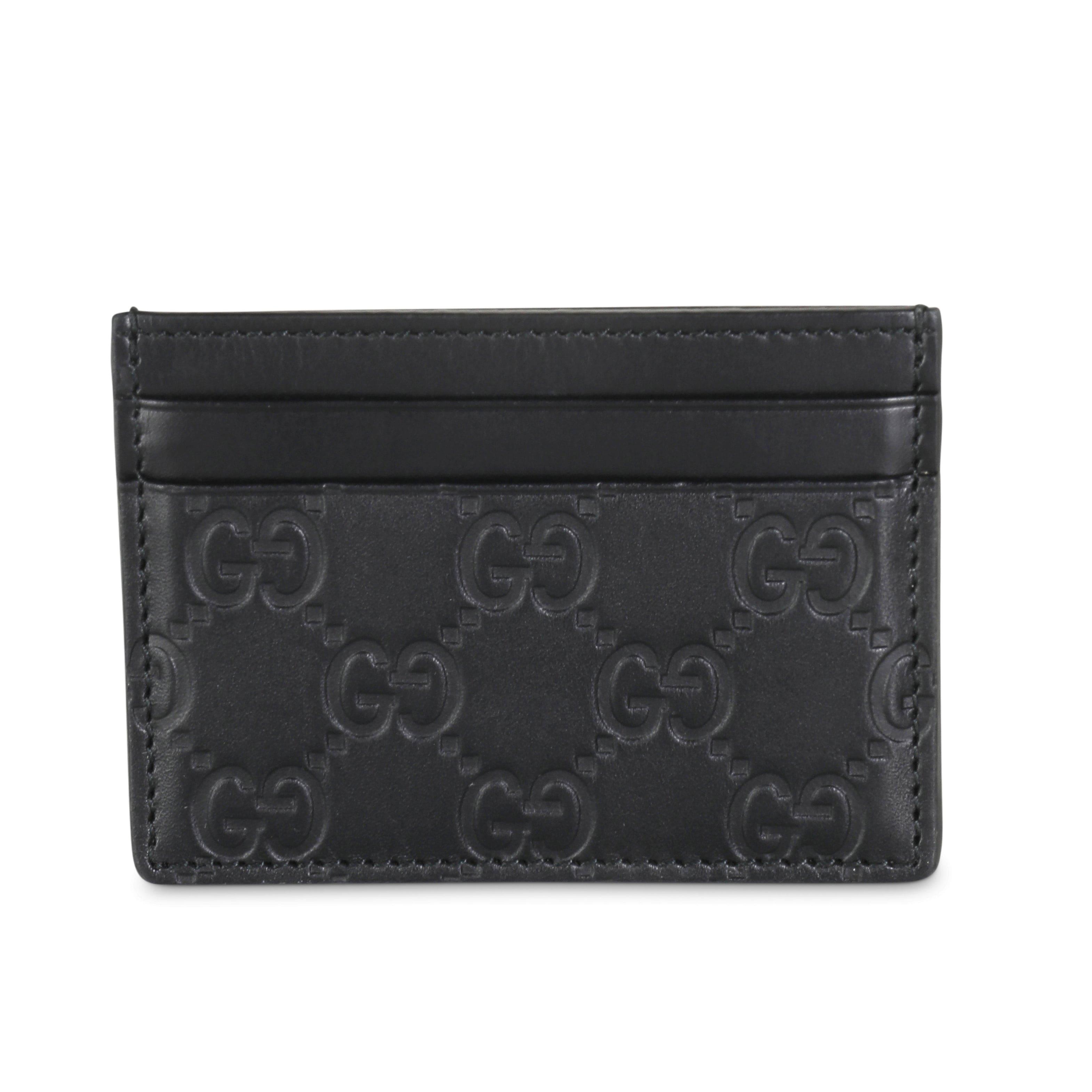 Gucci Black Guccissima Card Holder