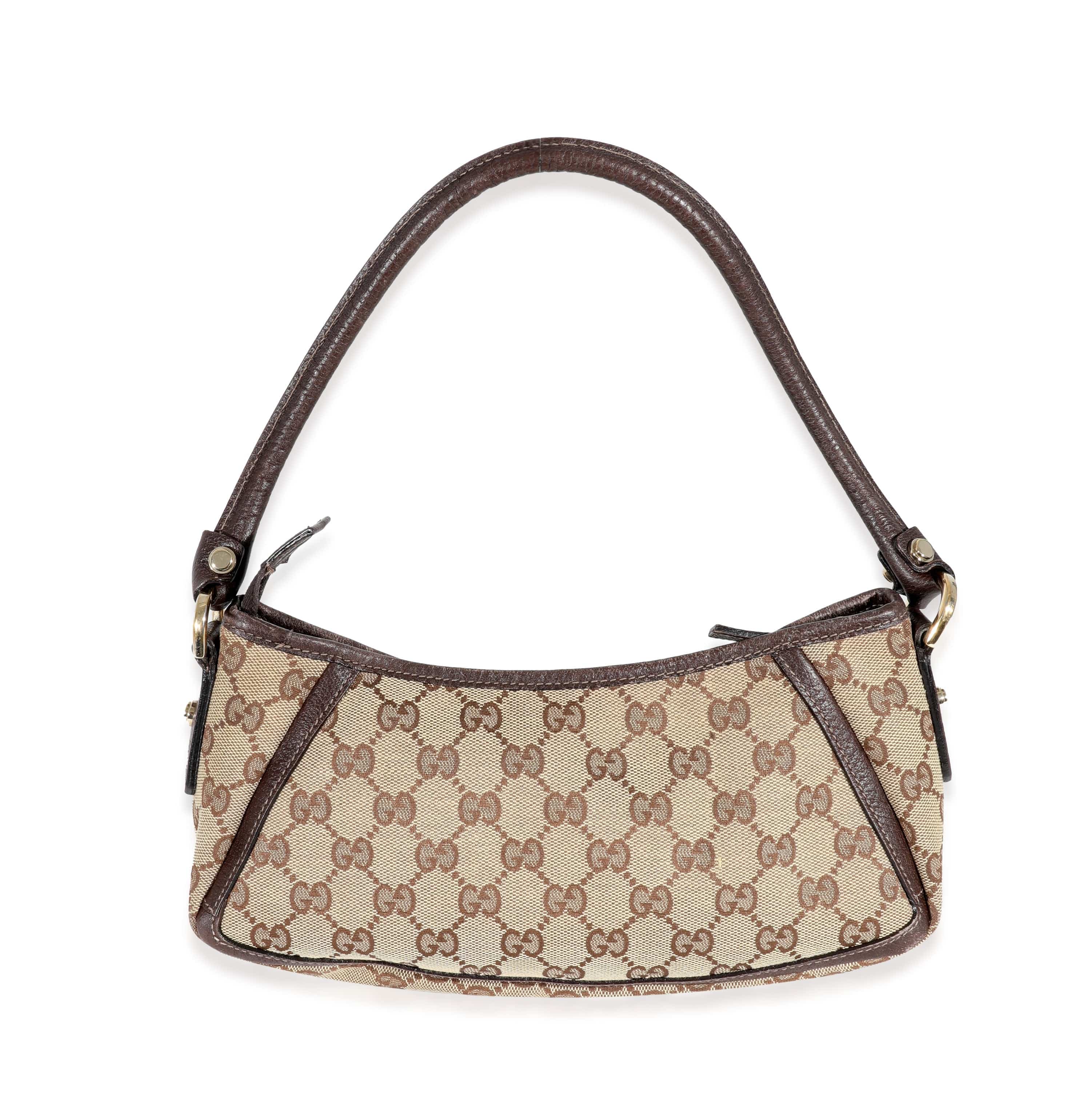 Gucci Gucci Beige GG Canvas Abbey D-Ring Pochette