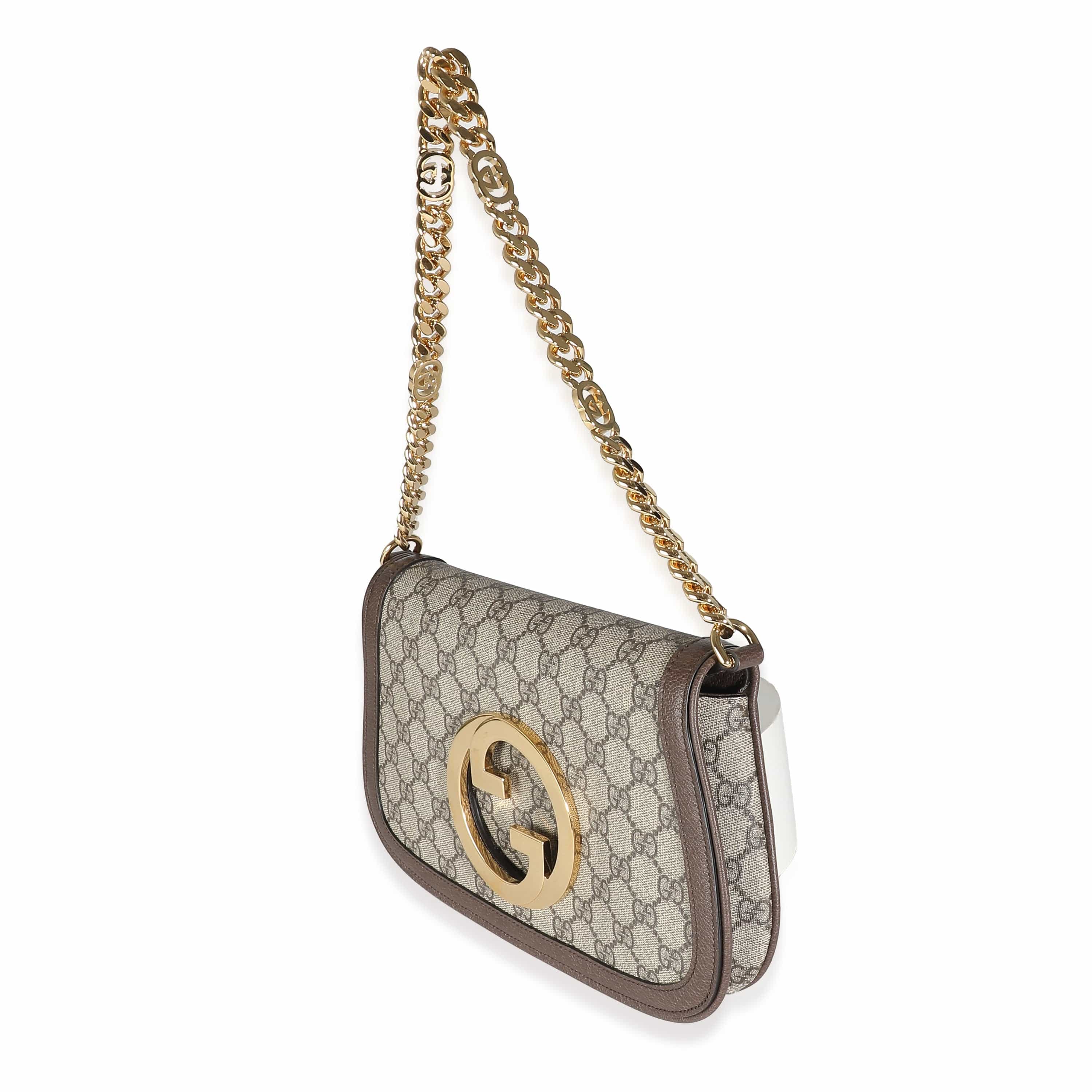 Gucci Gucci Beige GG Supreme Canvas Blondie Shoulder Bag