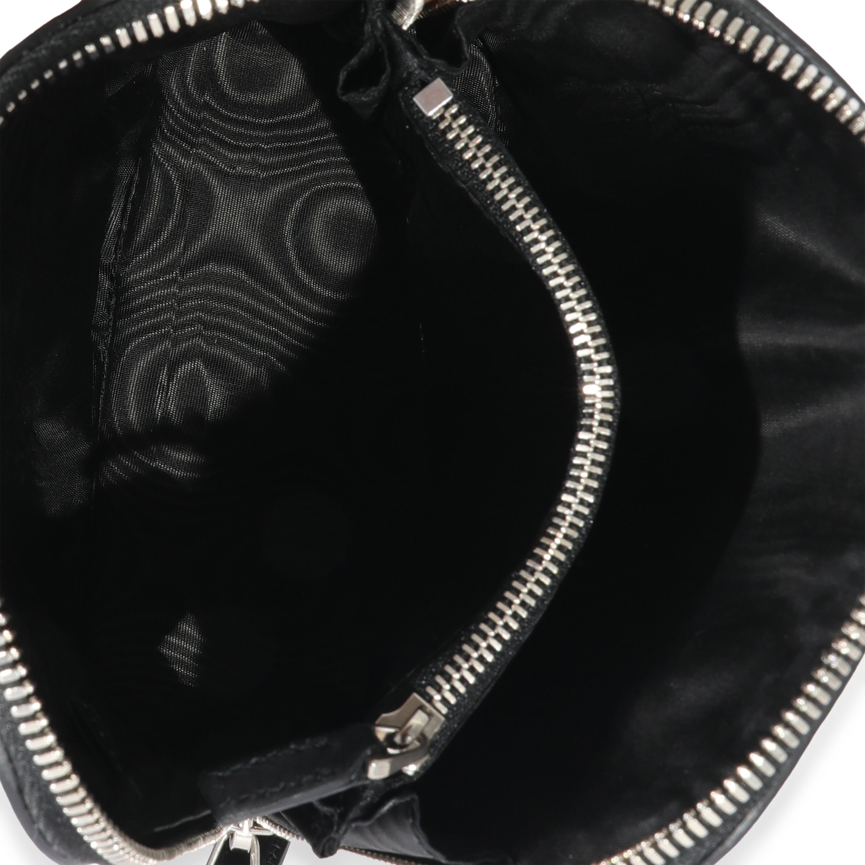 Gucci Gucci Black Leather Sega Script Dome Bag