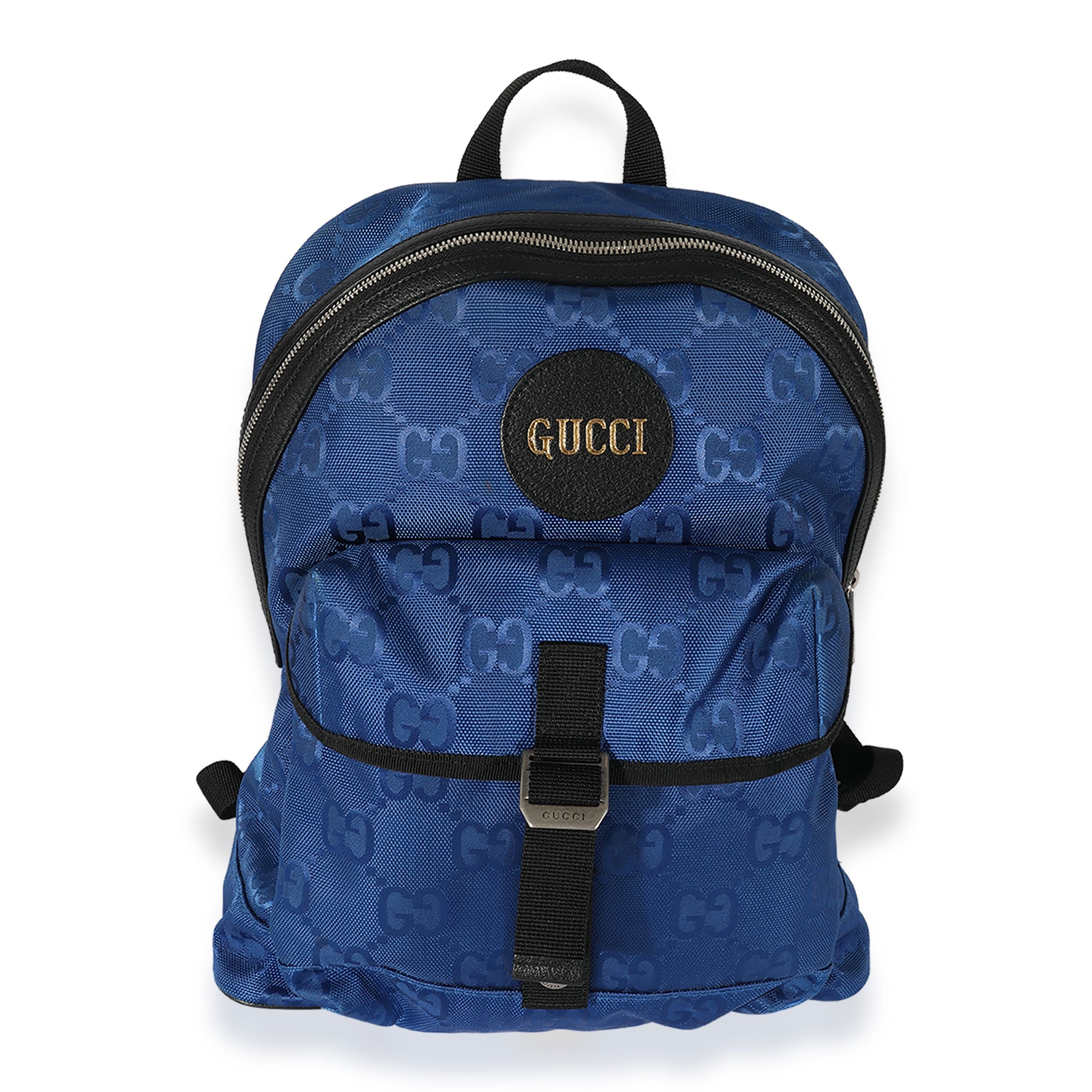 Gucci Gucci Blue Econyl Monogram Off The Grid Backpack