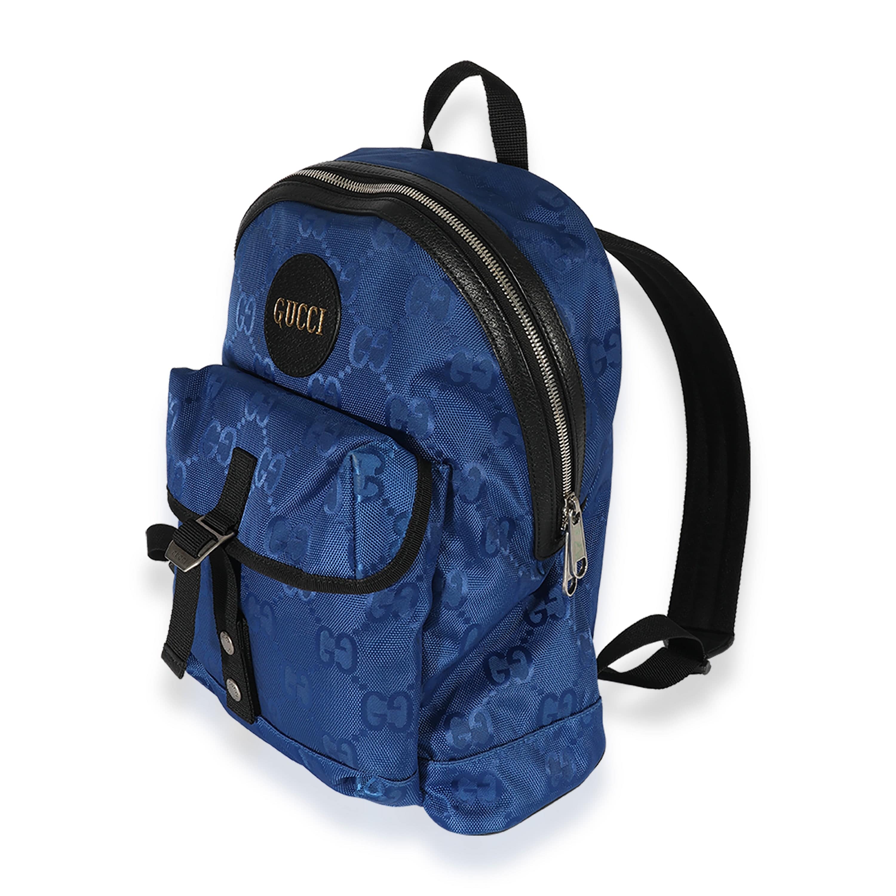 Gucci Gucci Blue Econyl Monogram Off The Grid Backpack