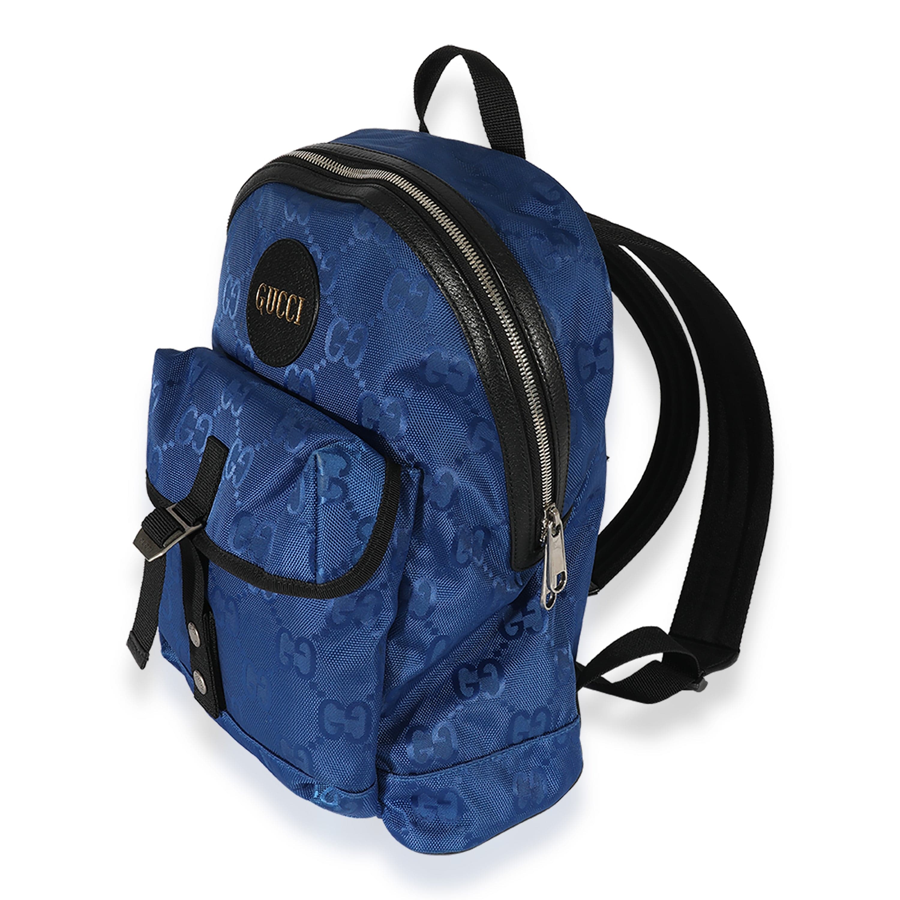 Gucci Gucci Blue Econyl Monogram Off The Grid Backpack