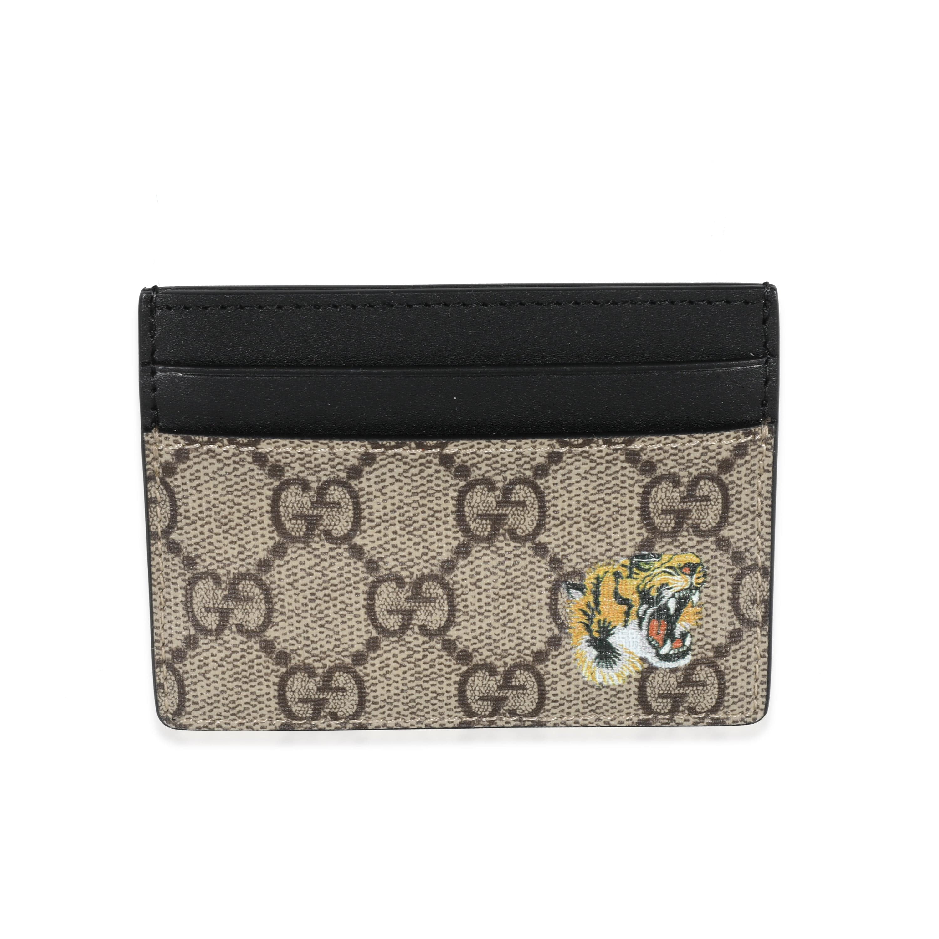 Gucci Gucci GG Supreme Monogram Tiger Print Card Holder