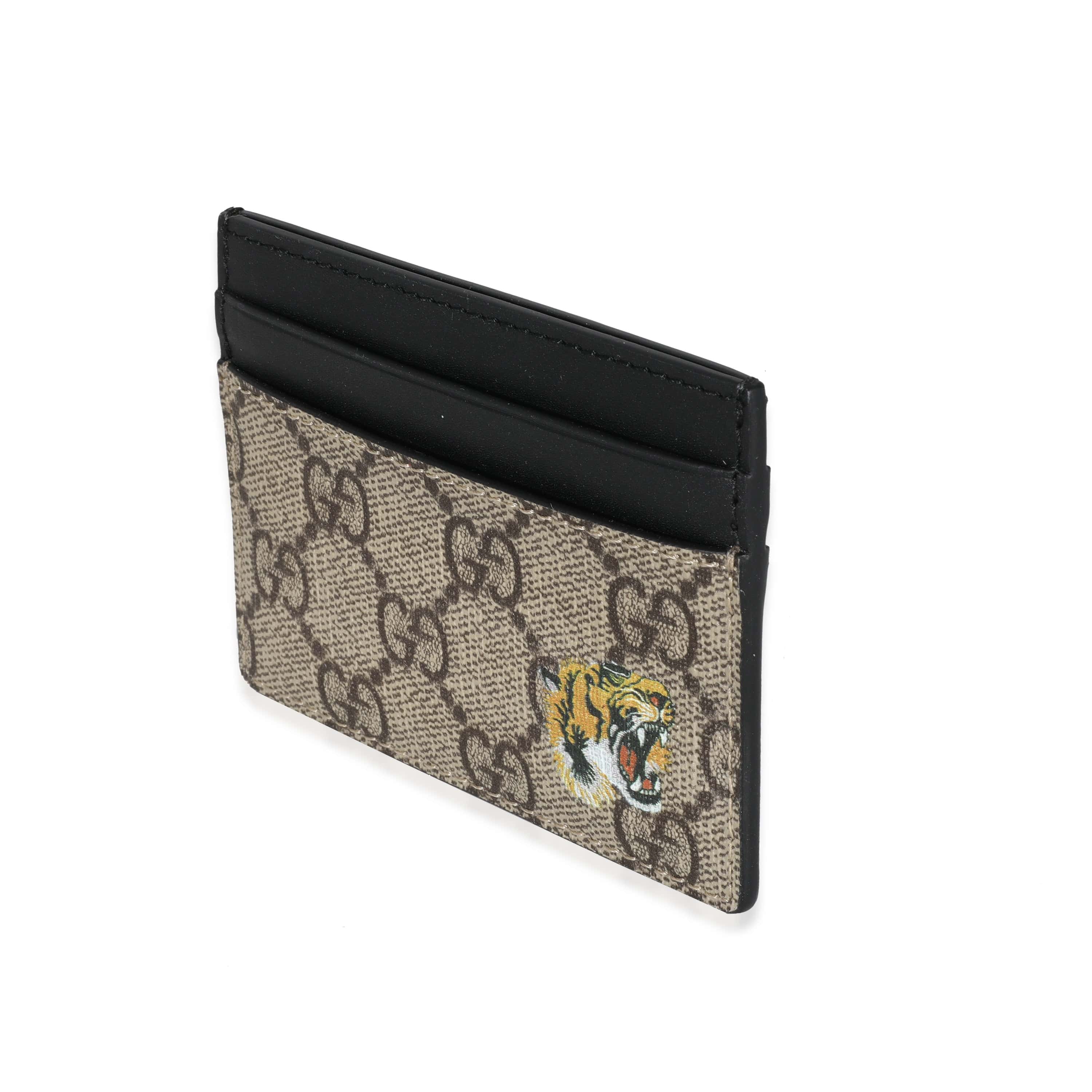 Gucci Gucci GG Supreme Monogram Tiger Print Card Holder