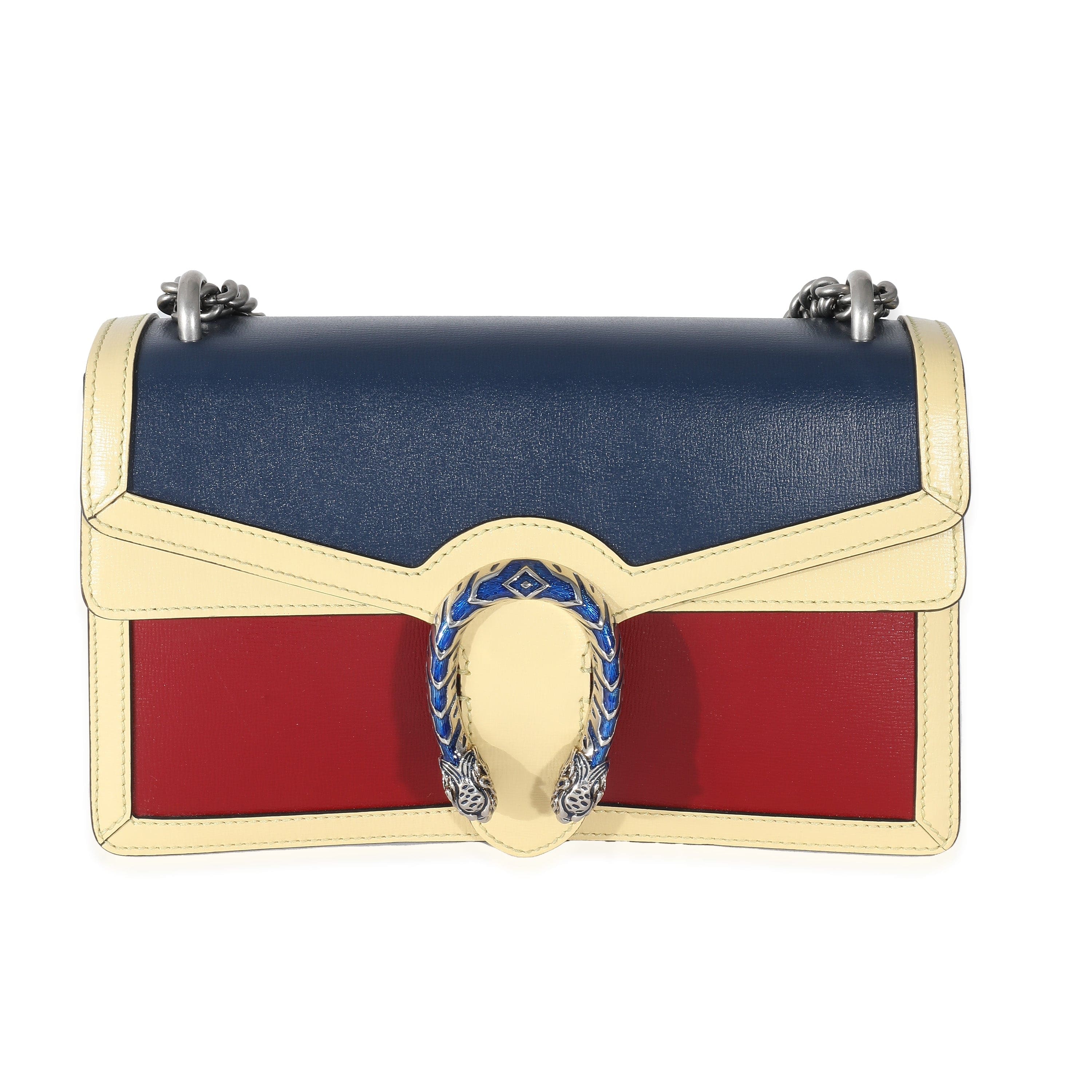 Gucci Gucci Multicolor Navy Calfskin Enamel Small Dionysus Bag