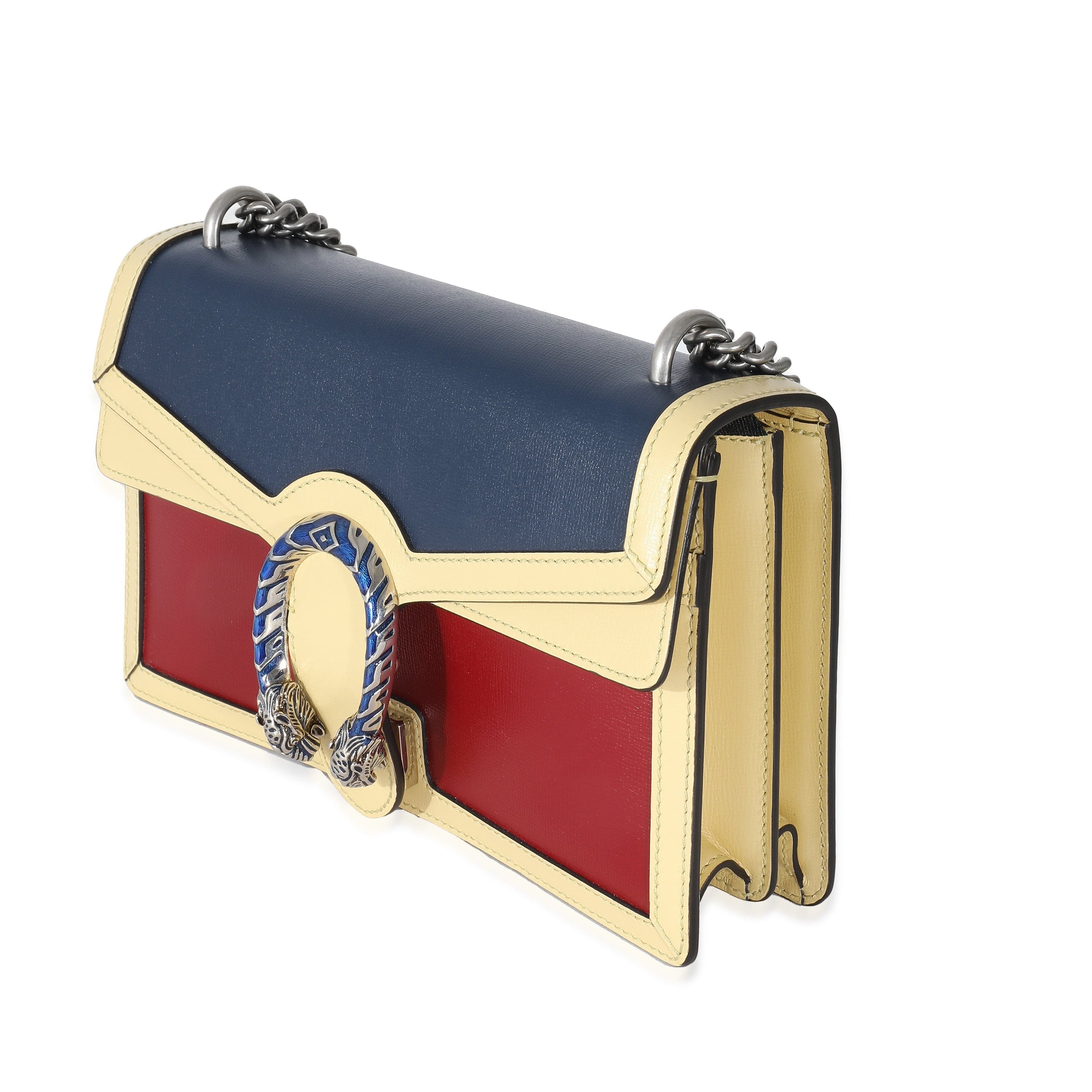 Gucci Gucci Multicolor Navy Calfskin Enamel Small Dionysus Bag