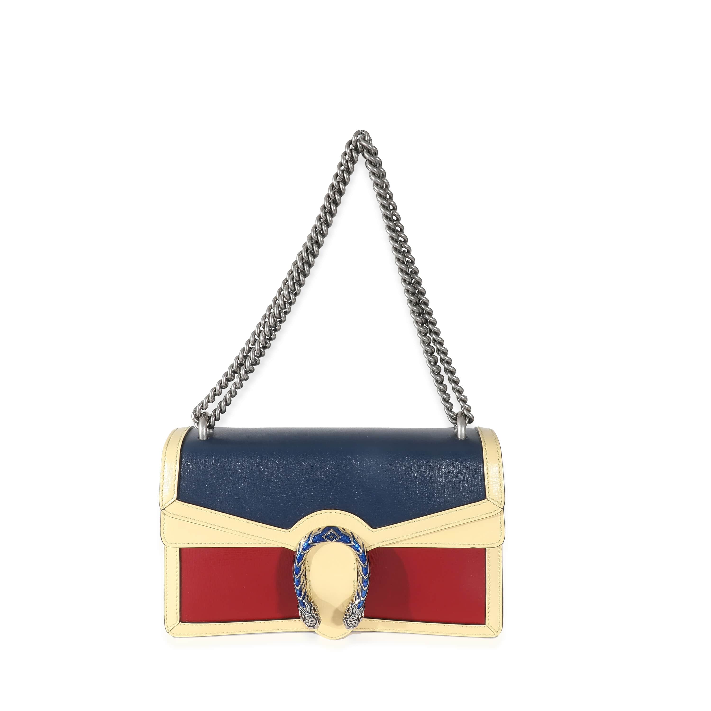 Gucci Gucci Multicolor Navy Calfskin Enamel Small Dionysus Bag