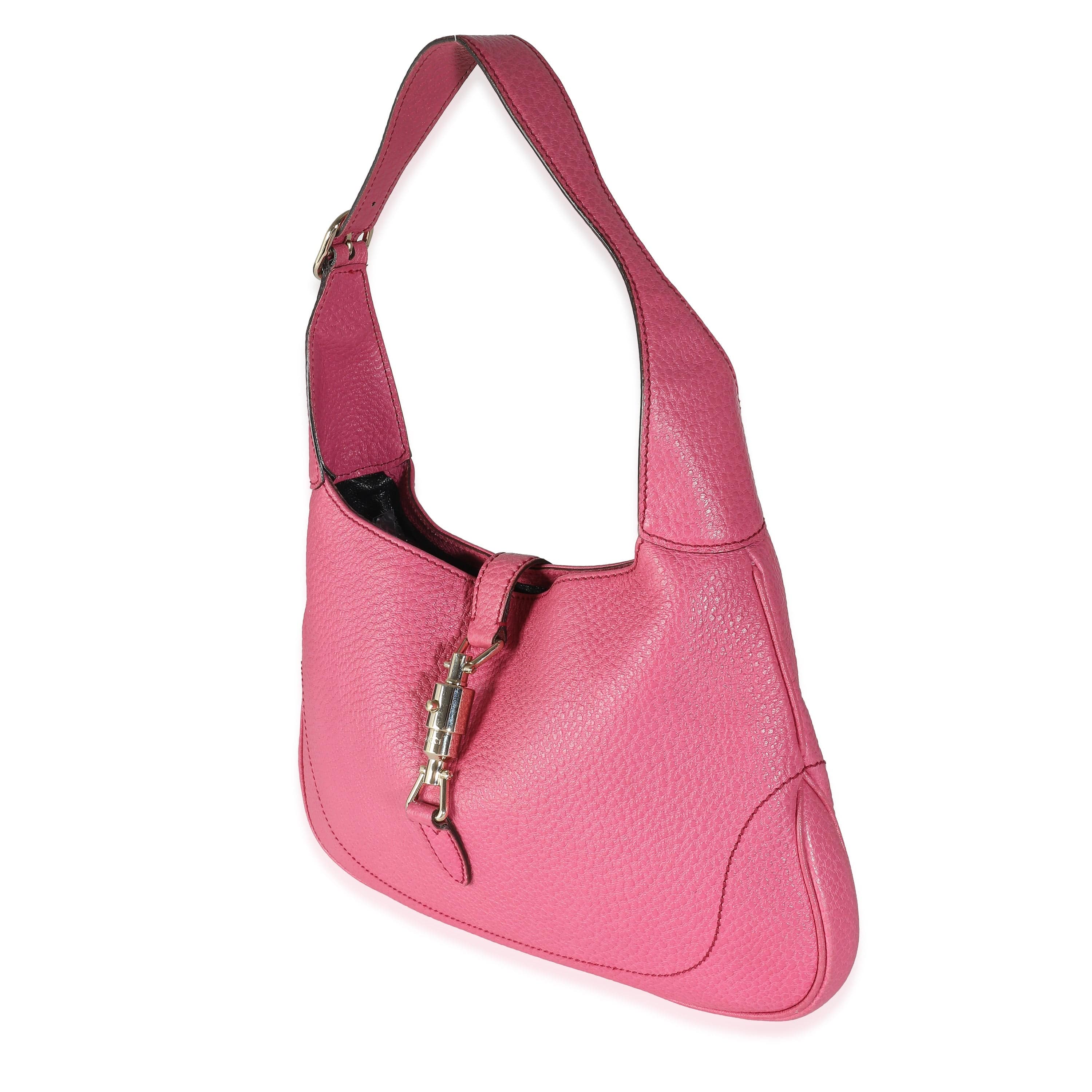 Gucci Gucci Pink Pebbled Leather Medium 1961 Jackie Hobo