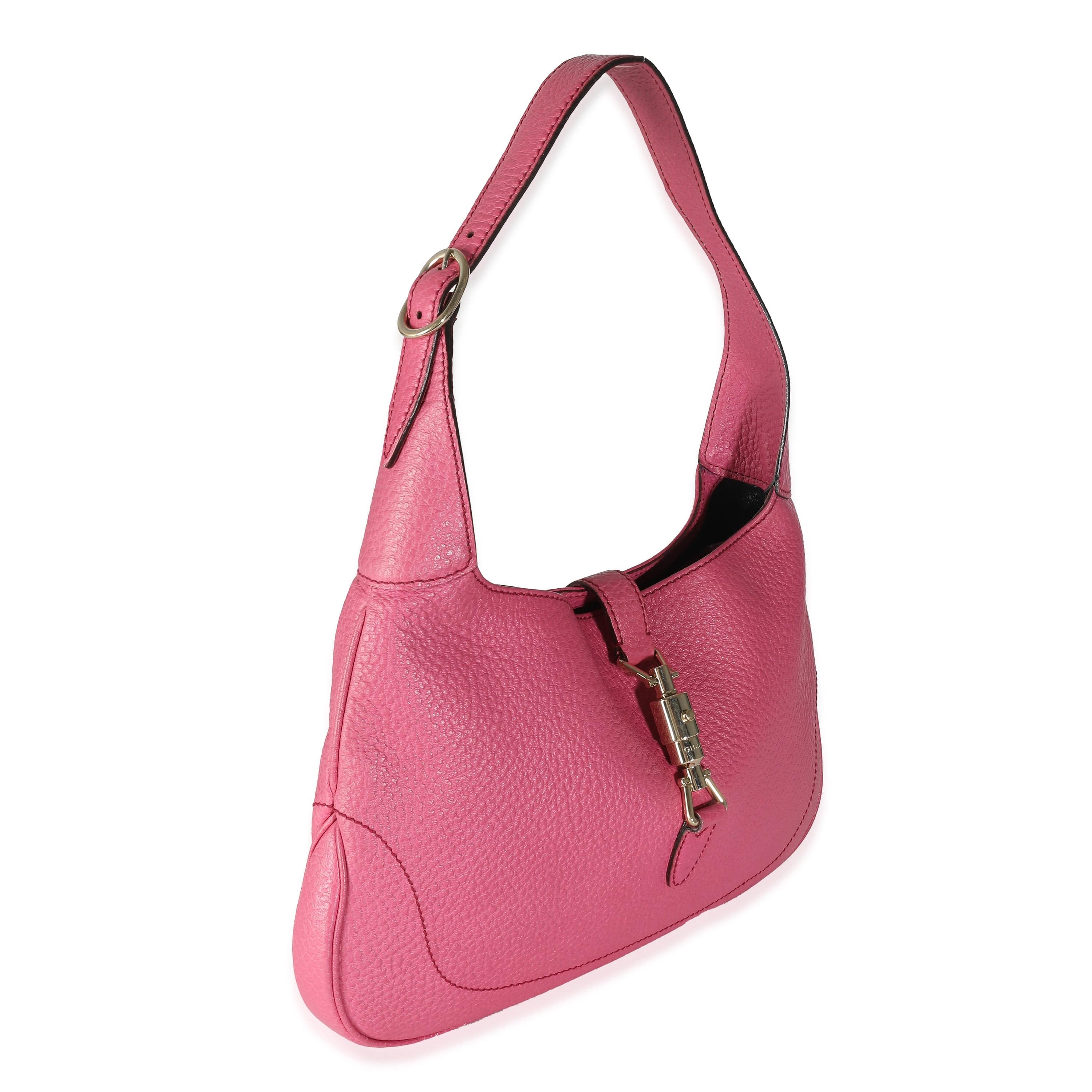 Gucci Gucci Pink Pebbled Leather Medium 1961 Jackie Hobo