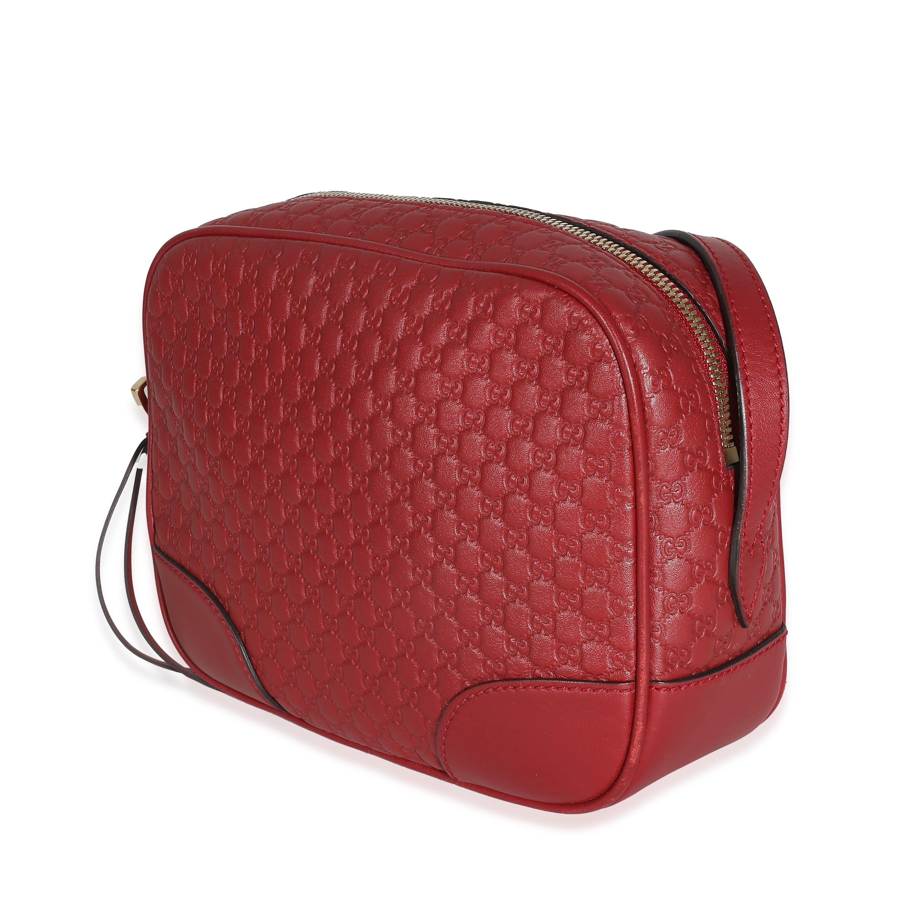 Gucci Gucci Red Microguccissima Leather Mini Bree Messenger