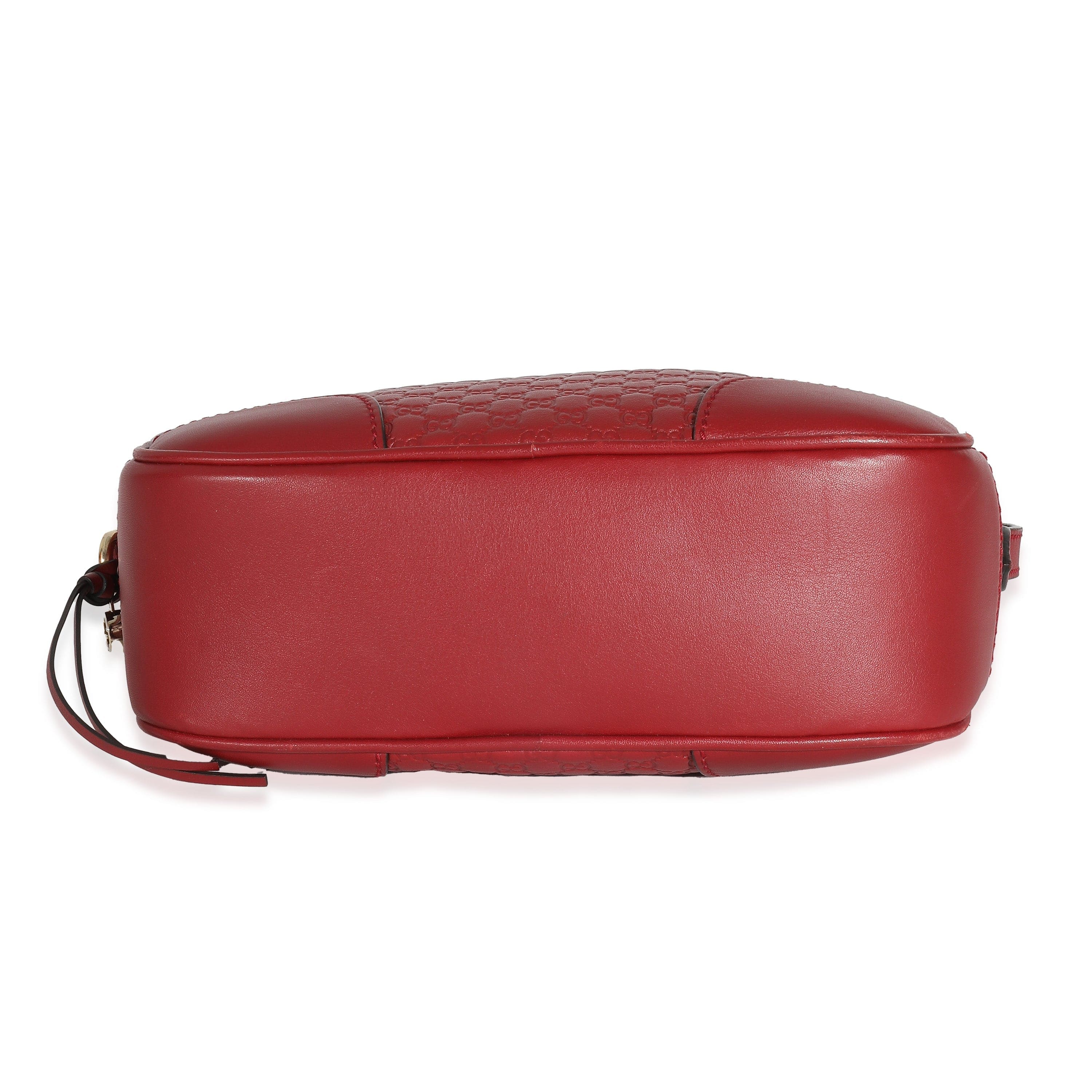 Gucci Gucci Red Microguccissima Leather Mini Bree Messenger