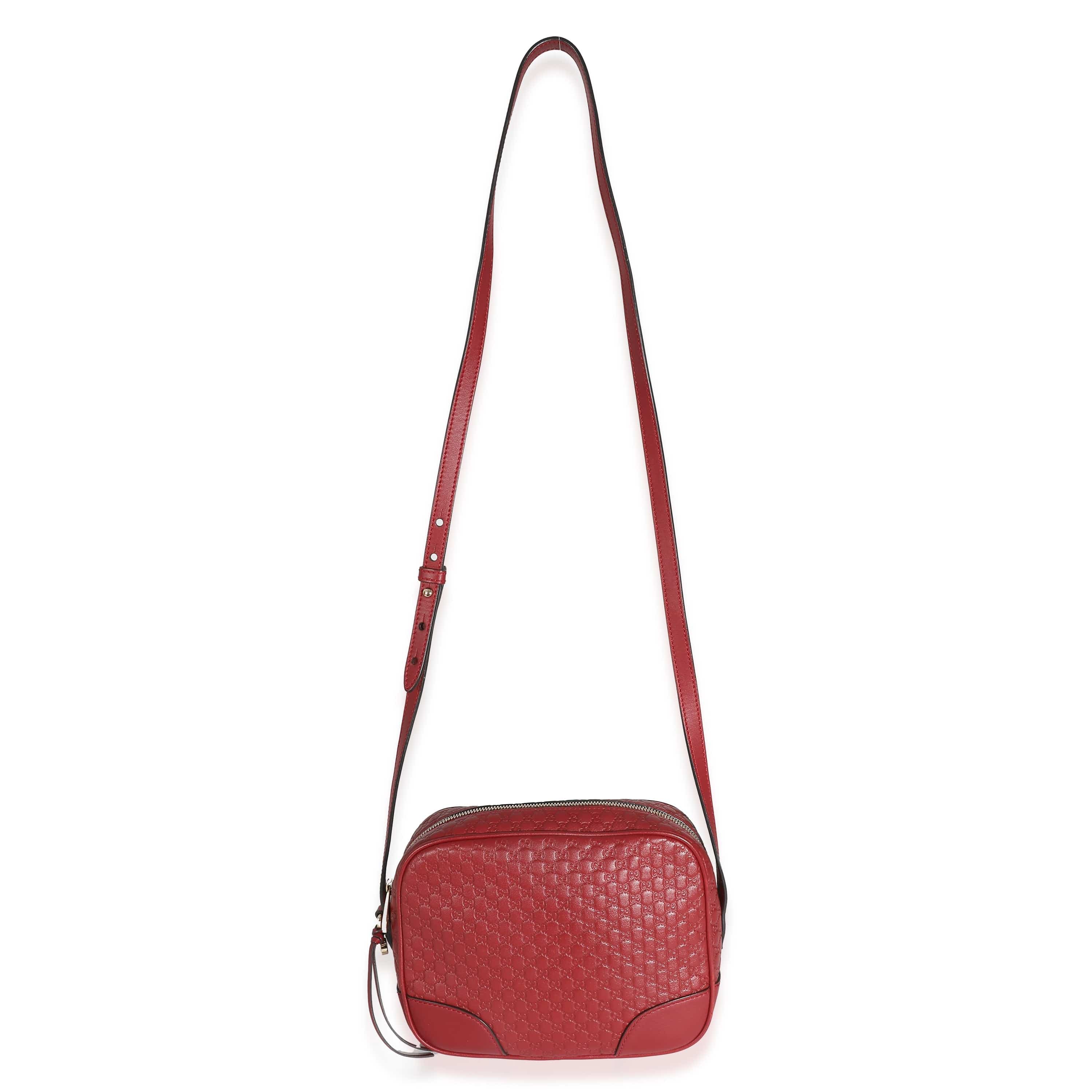 Gucci Gucci Red Microguccissima Leather Mini Bree Messenger