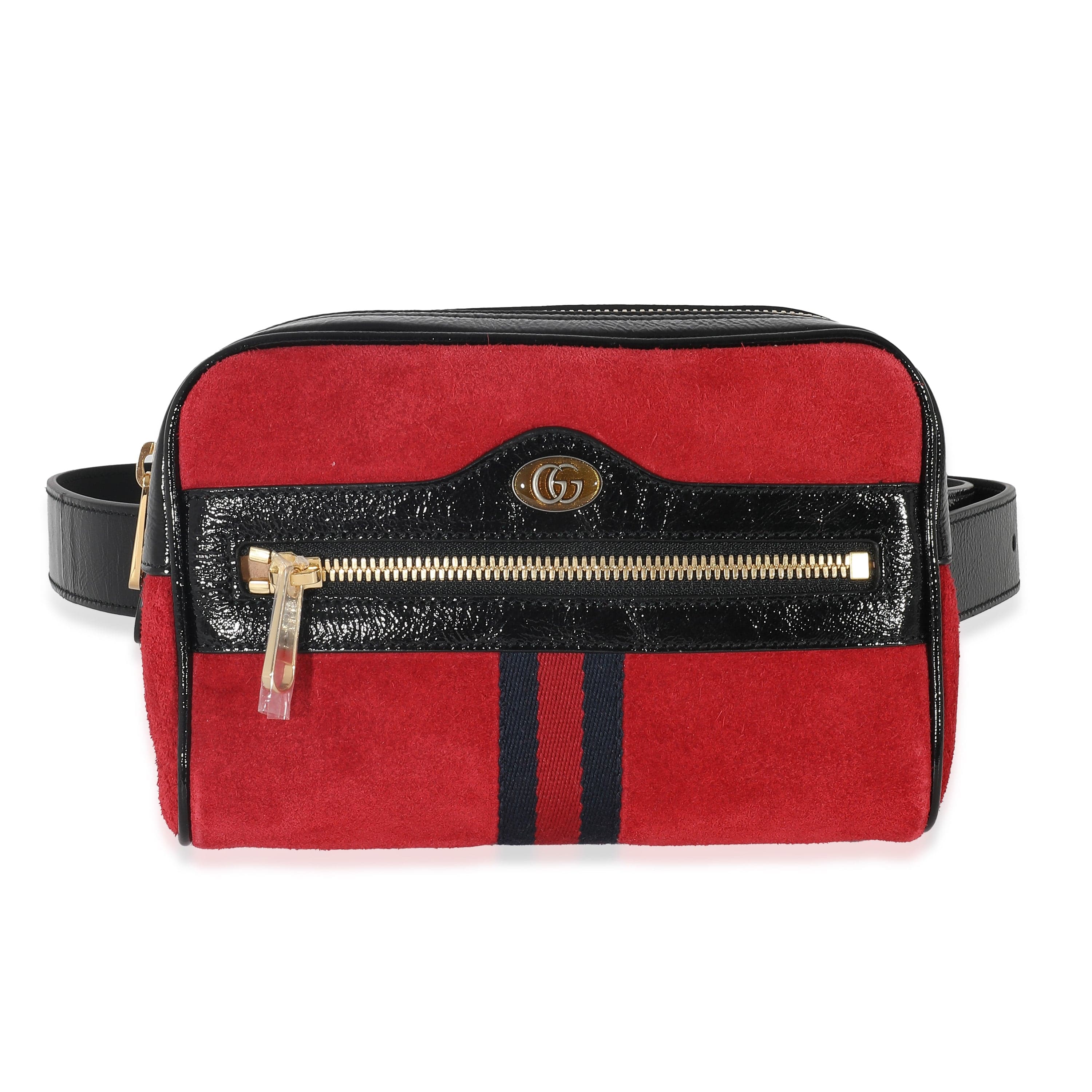 Gucci Gucci Red Suede Small Ophidia Belt Bag 85