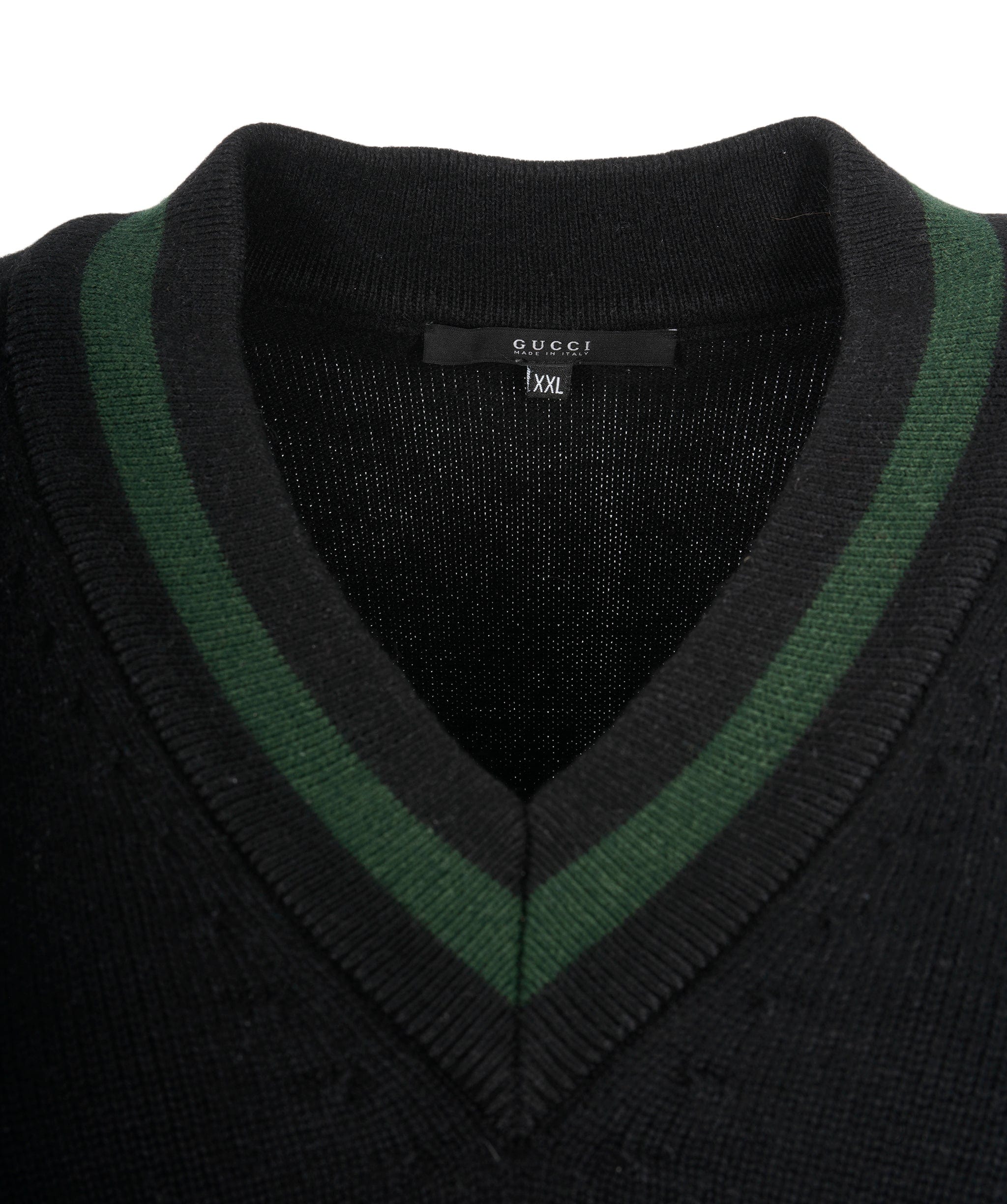 Gucci Gucci Black V Neck Wool Jumper size XXL  AGC1649