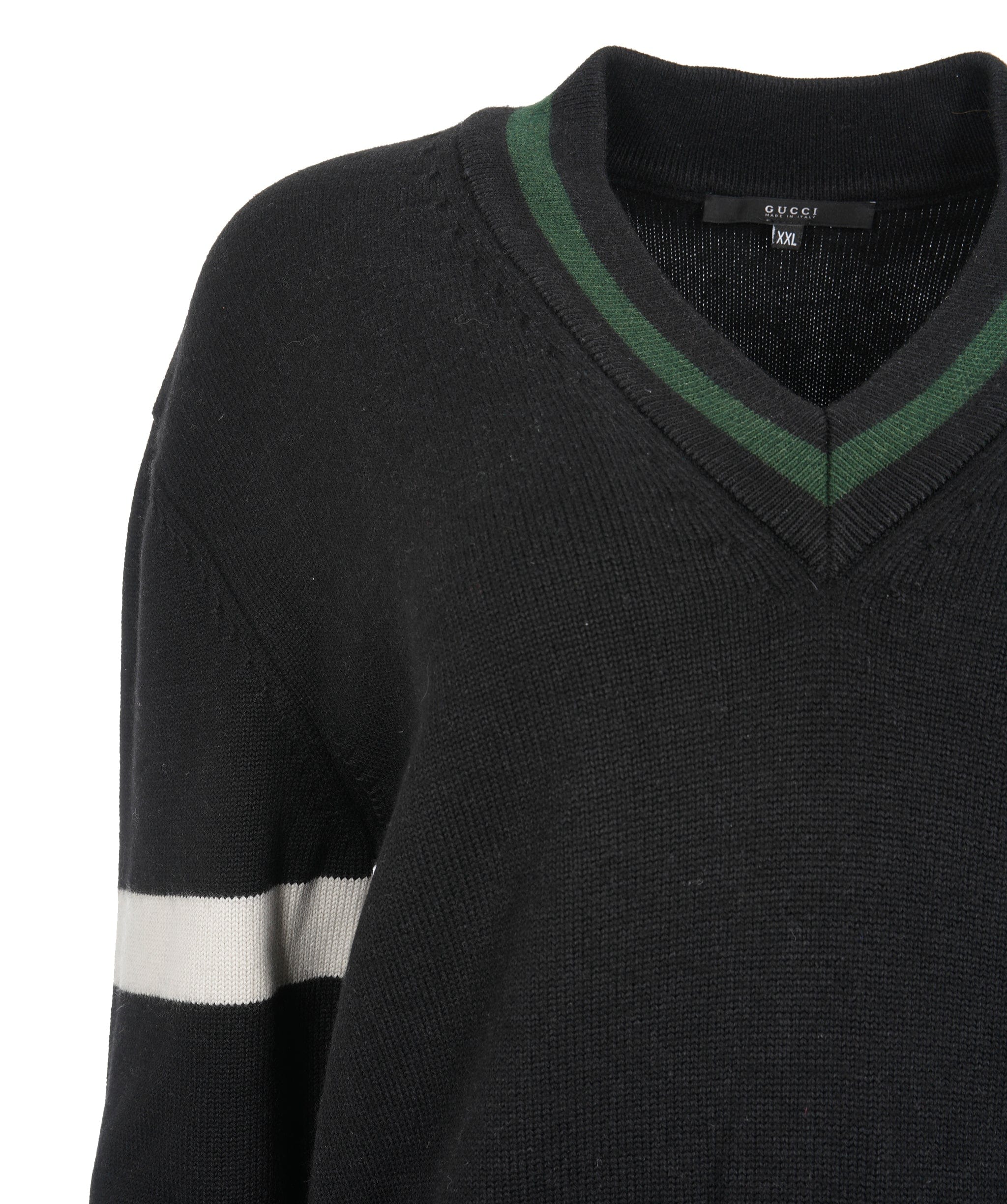 Gucci Gucci Black V Neck Wool Jumper size XXL  AGC1649