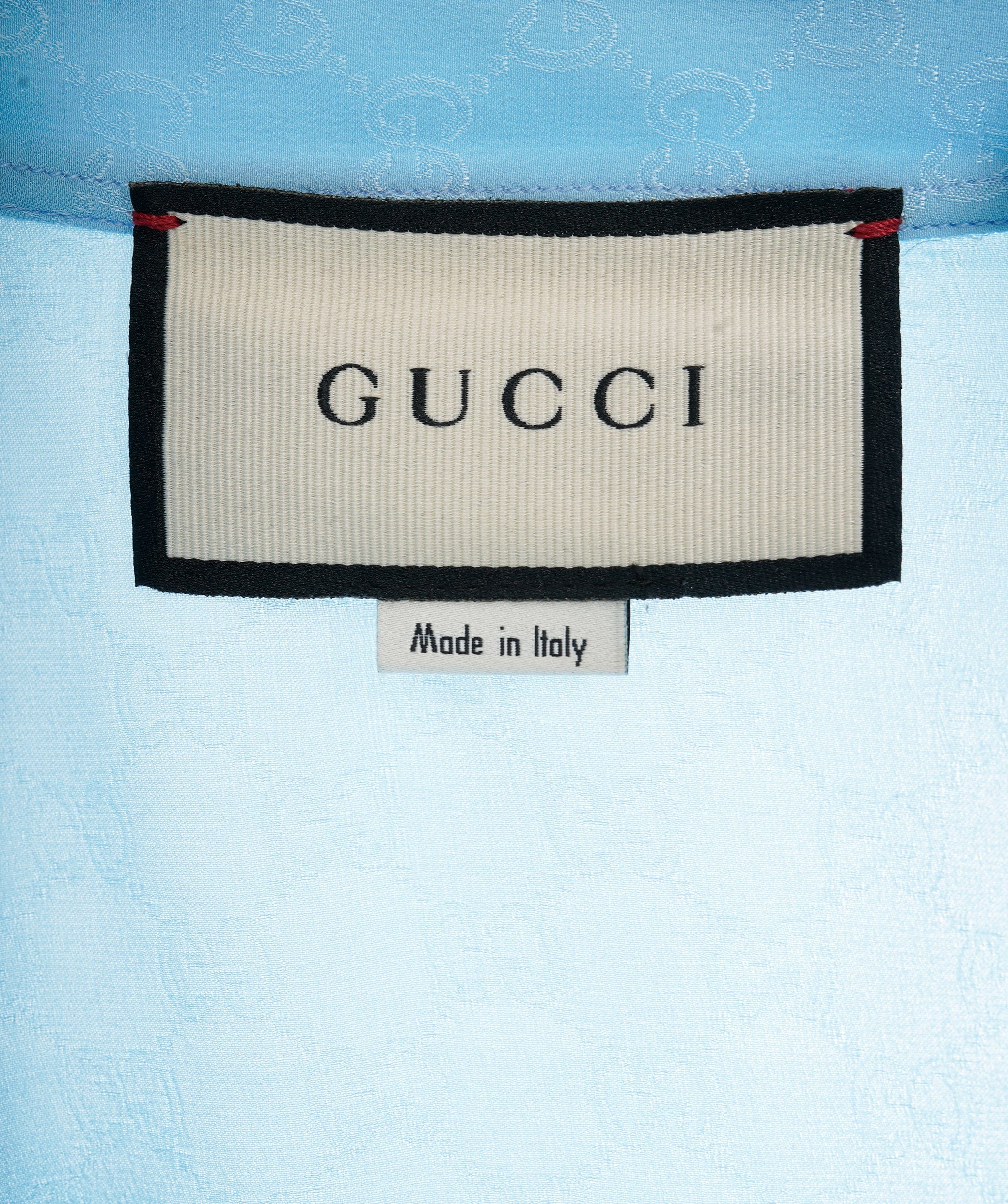 Gucci Gucci GG Silk Shirt Light Blue ASL10435