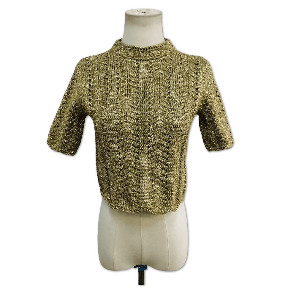 Gucci Gucci Golden Knit Wool Cropped Top Size: XS C17016597206