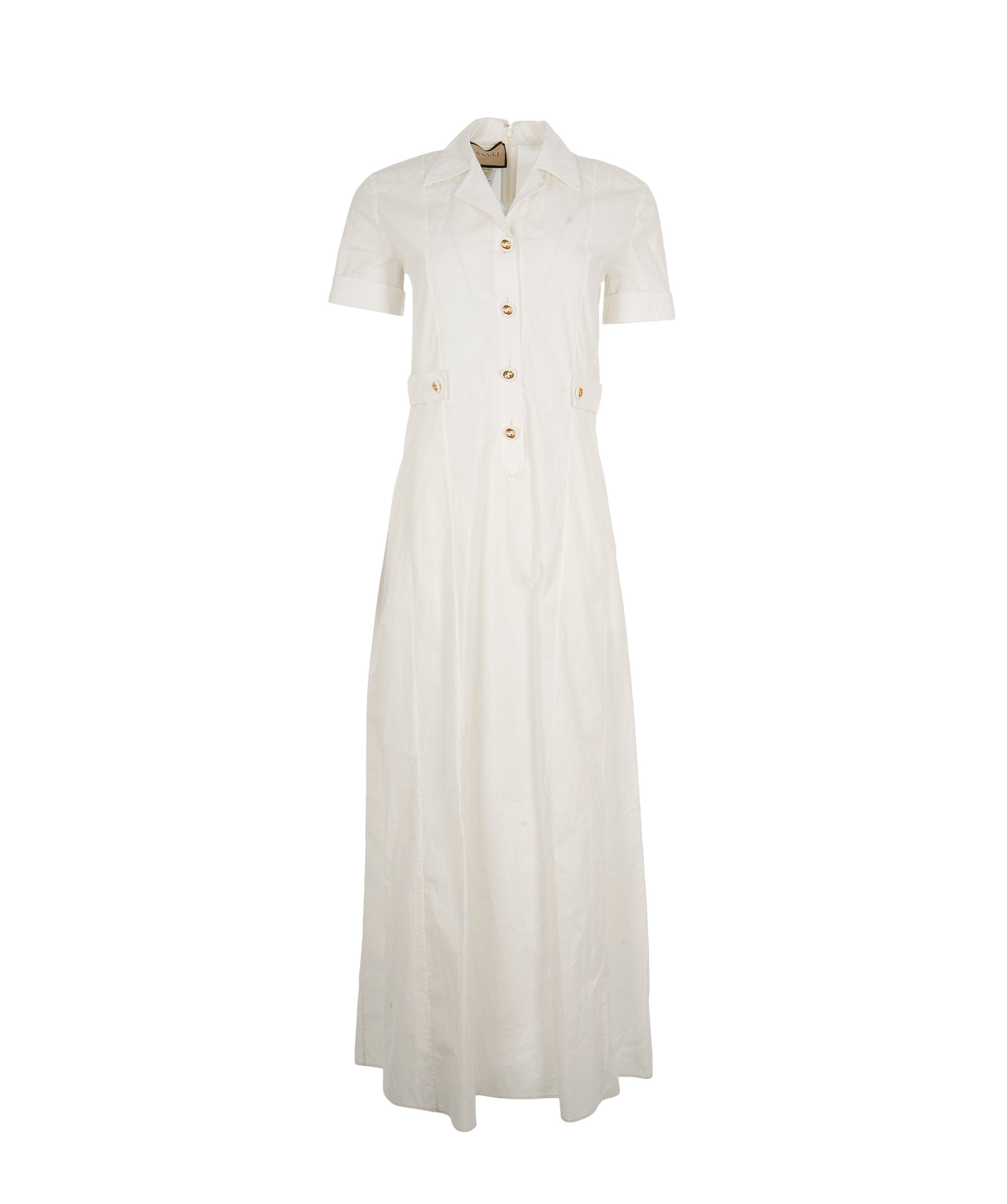 Gucci Gucci Linen GG White Maxi Dress ALL1071