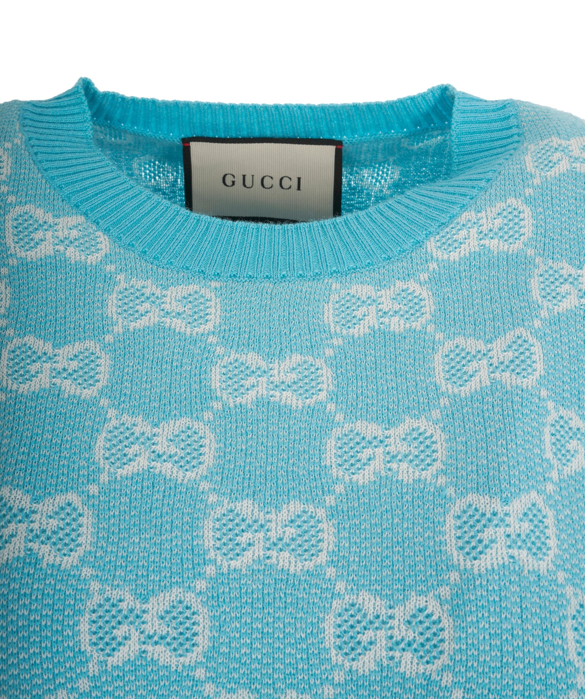 Gucci reserved for Maryam Gucci Blue GG Knit Top  ALL0624