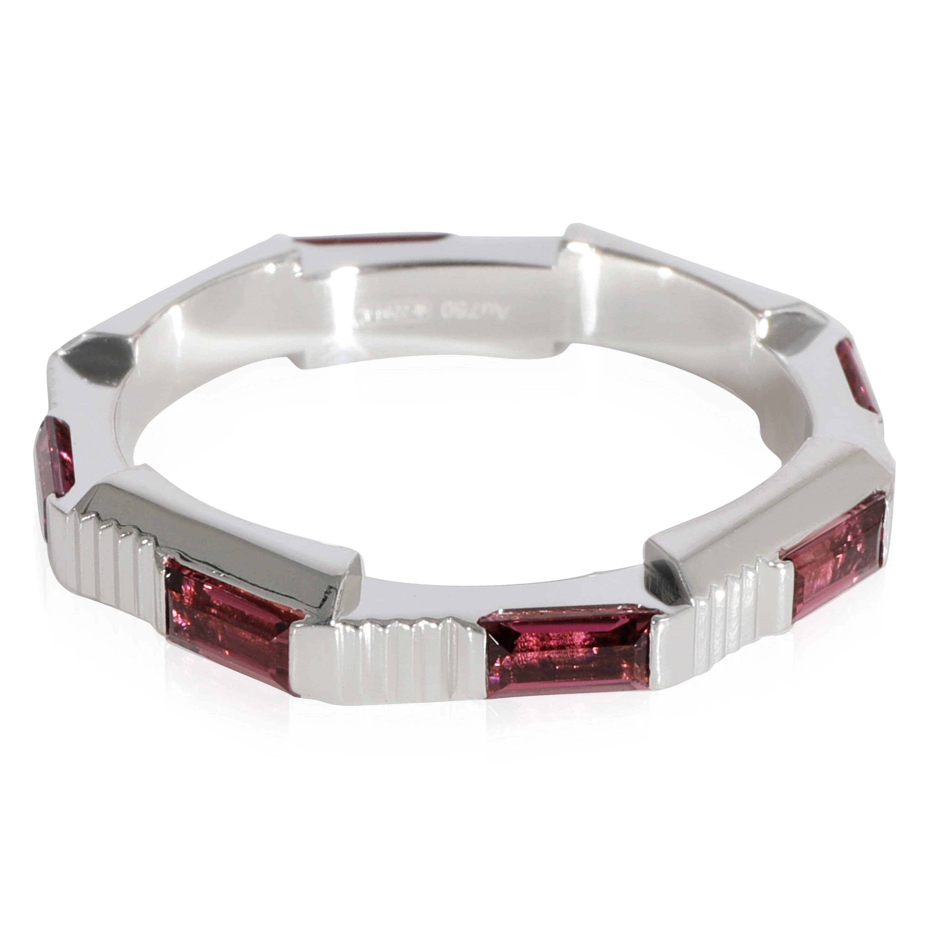 Gucci Gucci Link to Love Rubelite Band in 18K White Gold