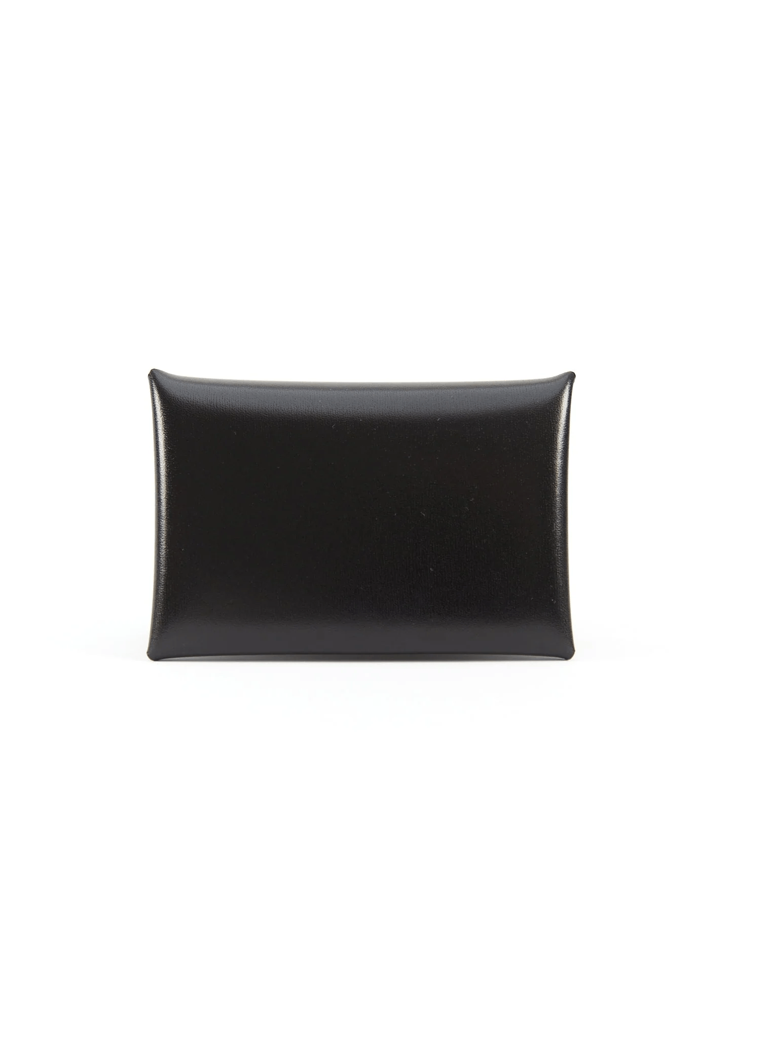 Hemrès HERMÈS CALVI CARD HOLDER BLACK Box Leather