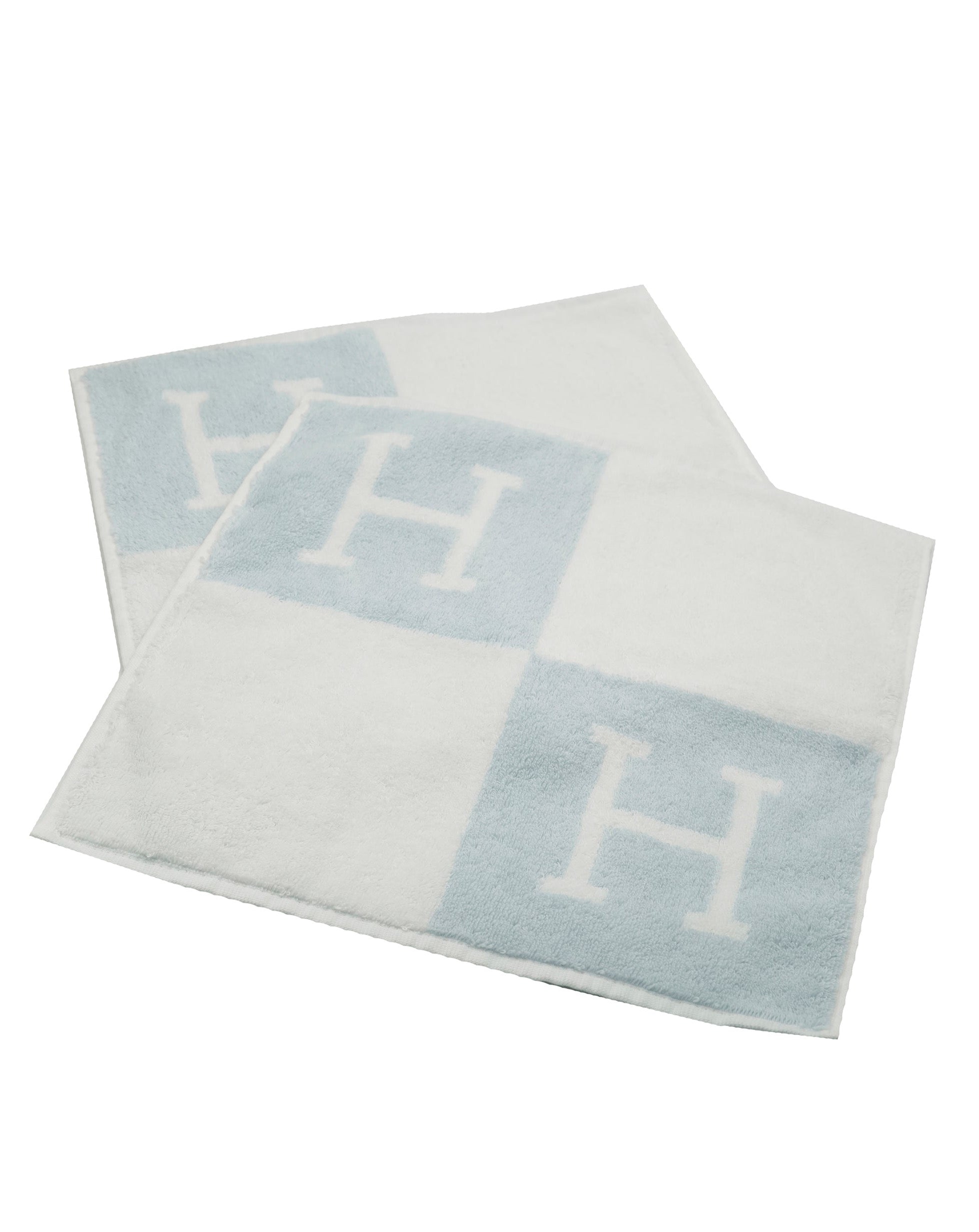 Hermès Hermes Baby Blue 34x34 avalon towels set (2 towels ) ASL10687