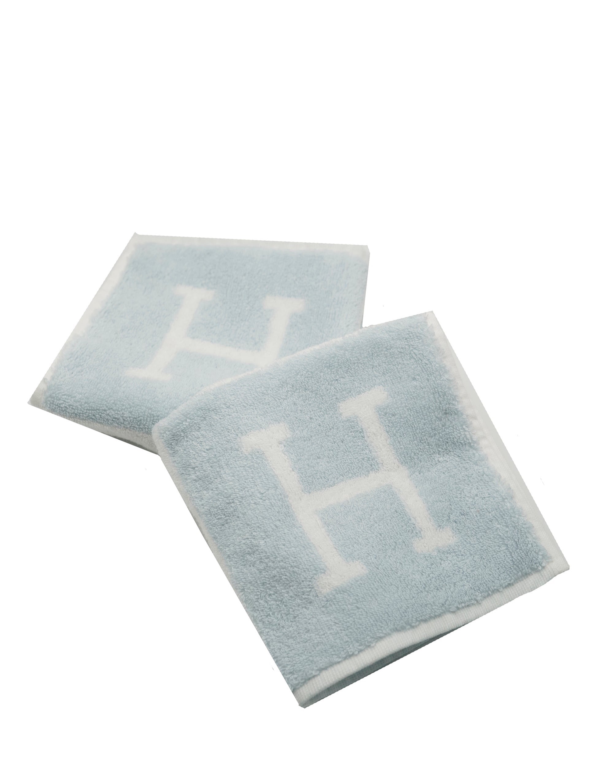 Hermès Hermes Baby Blue 34x34 avalon towels set (2 towels ) ASL10687