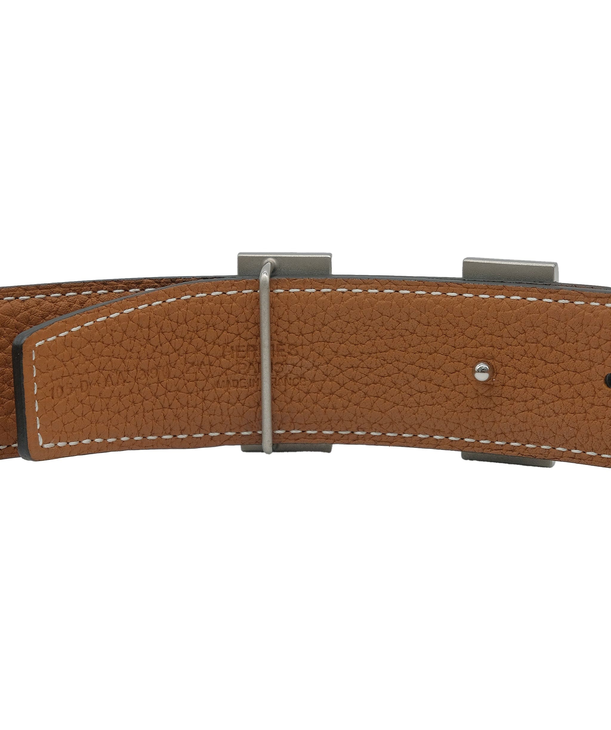 Hermès Hermes Belt Black leather with PHW Buckle RJC3317