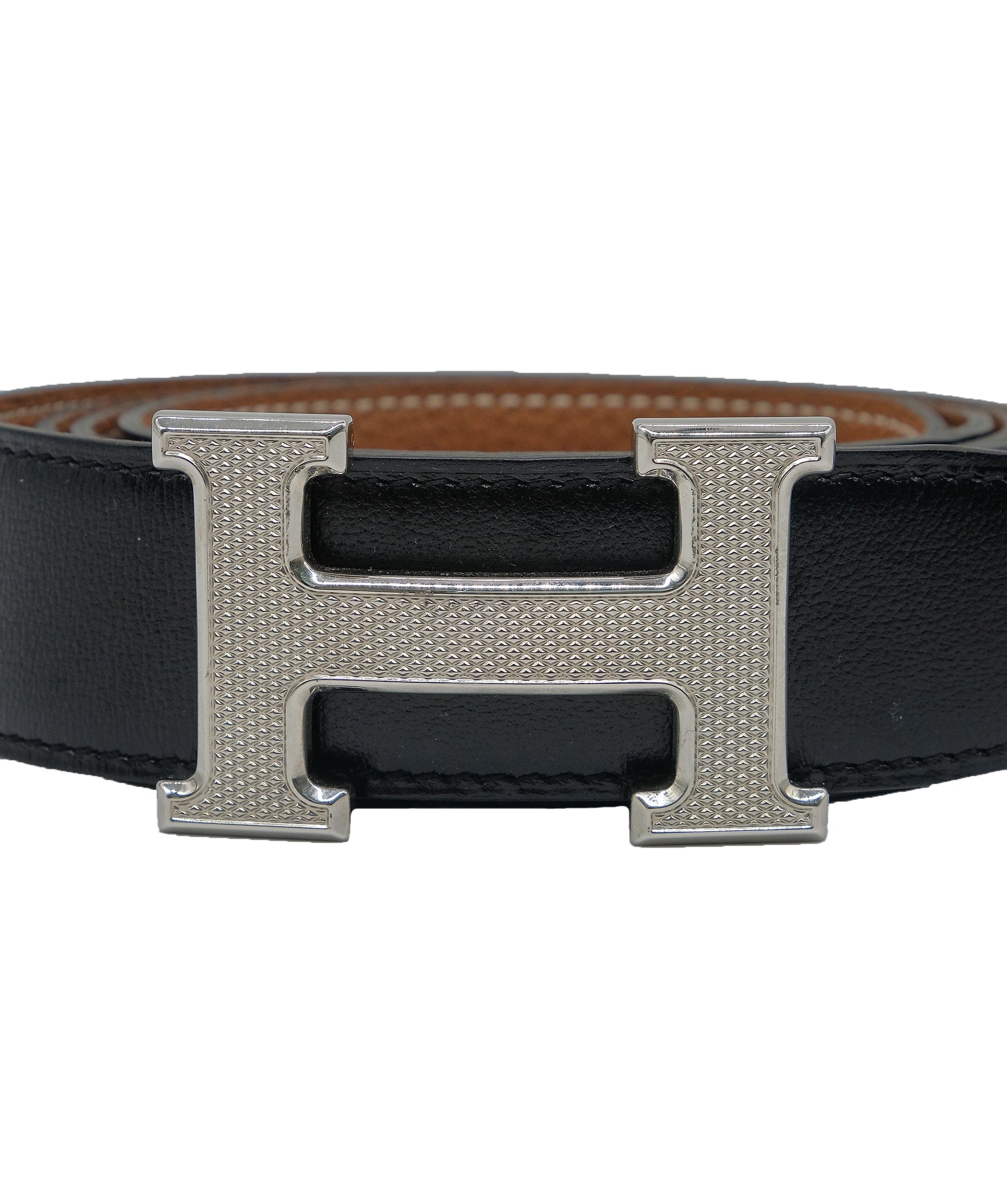 Hermès Hermes Belt Black leather with PHW Buckle RJC3317