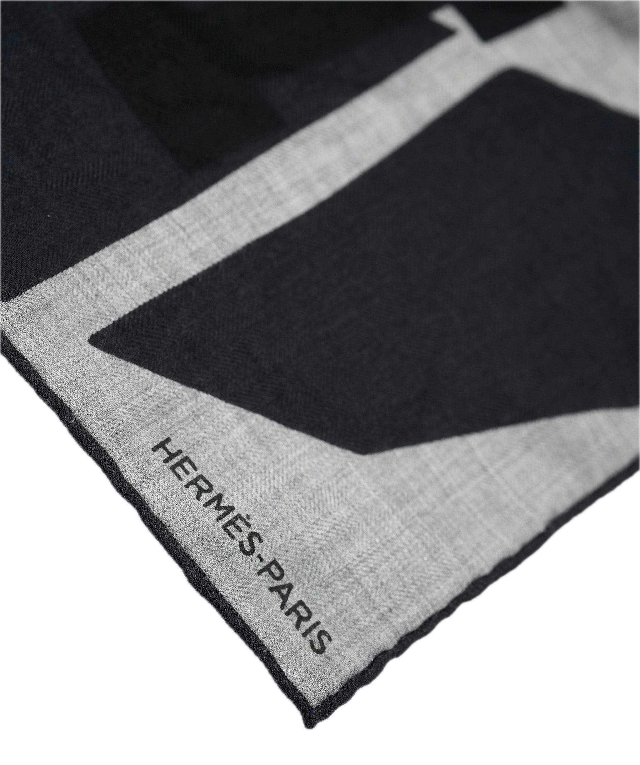 Hermès Hermes black and grey cashmere scarf - AJC0758