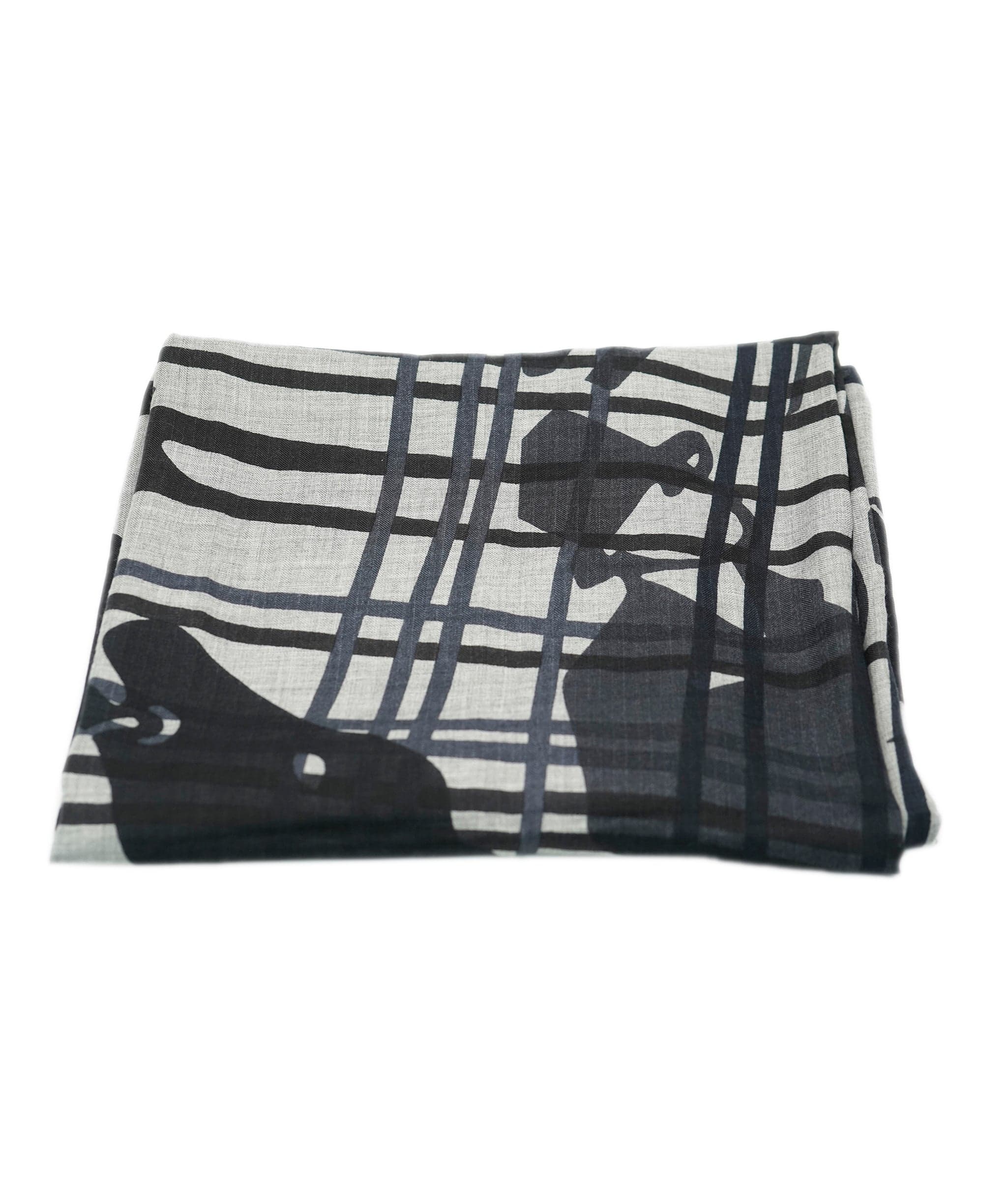 Hermès Hermes black and grey cashmere scarf - AJC0758