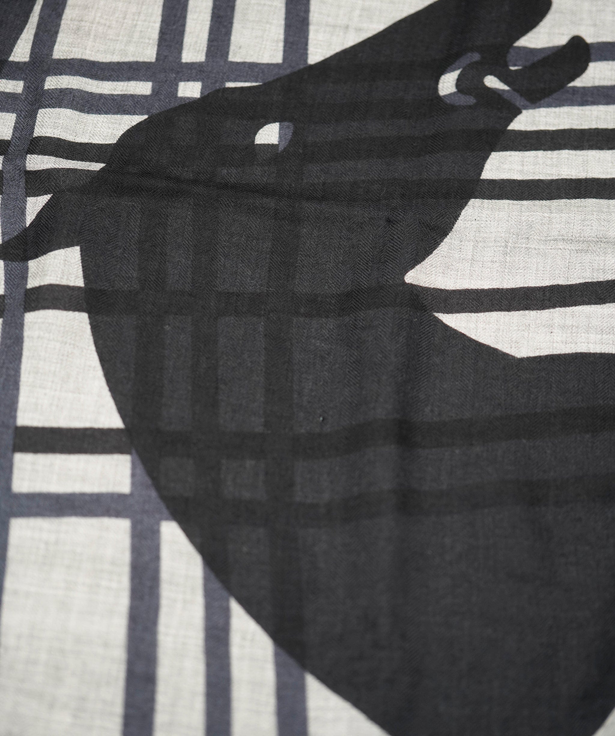 Hermès Hermes black and grey cashmere scarf - AJC0758