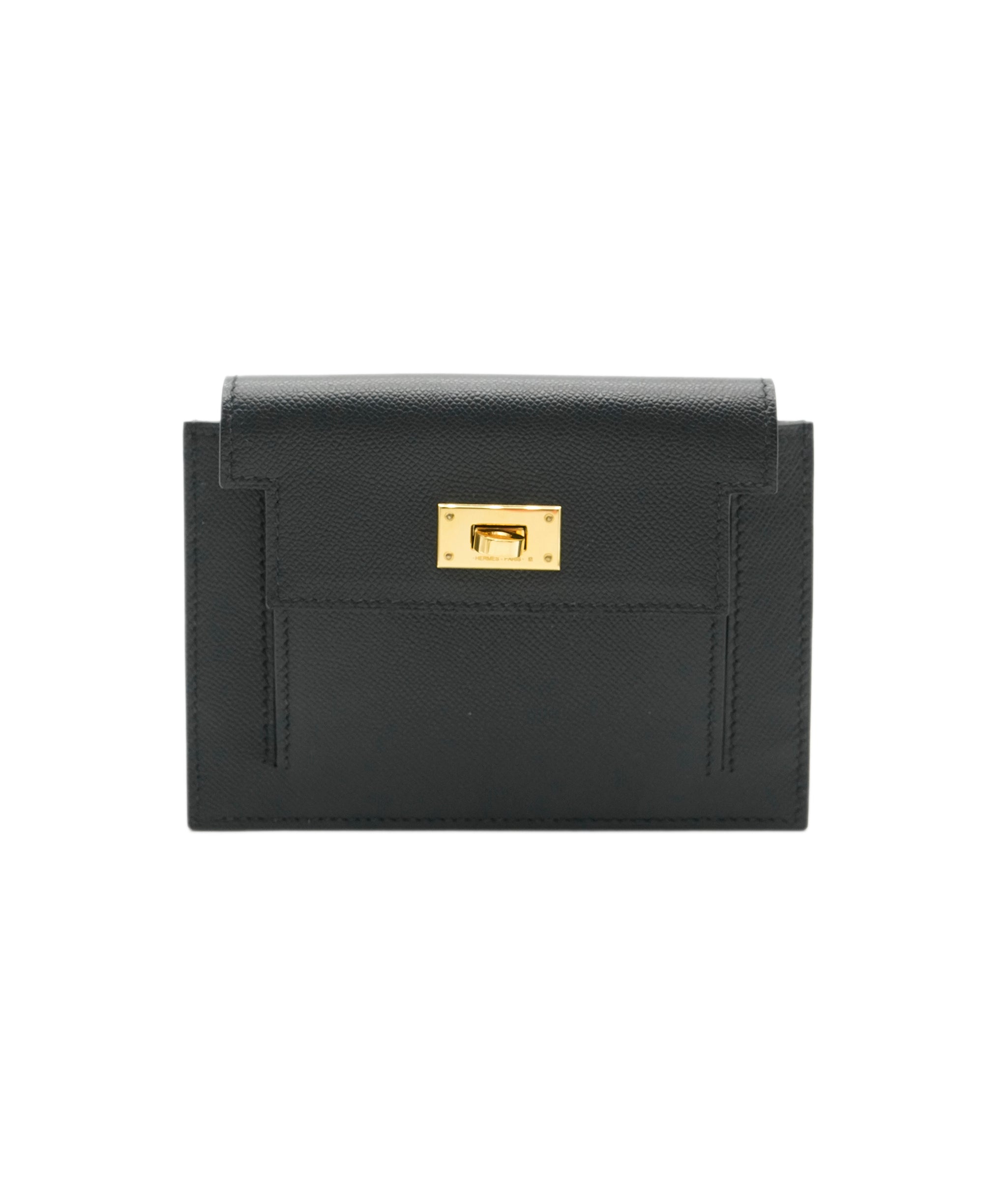 Hermès Hermès Black Epsom Kelly Pocket Compact Wallet ABC0512