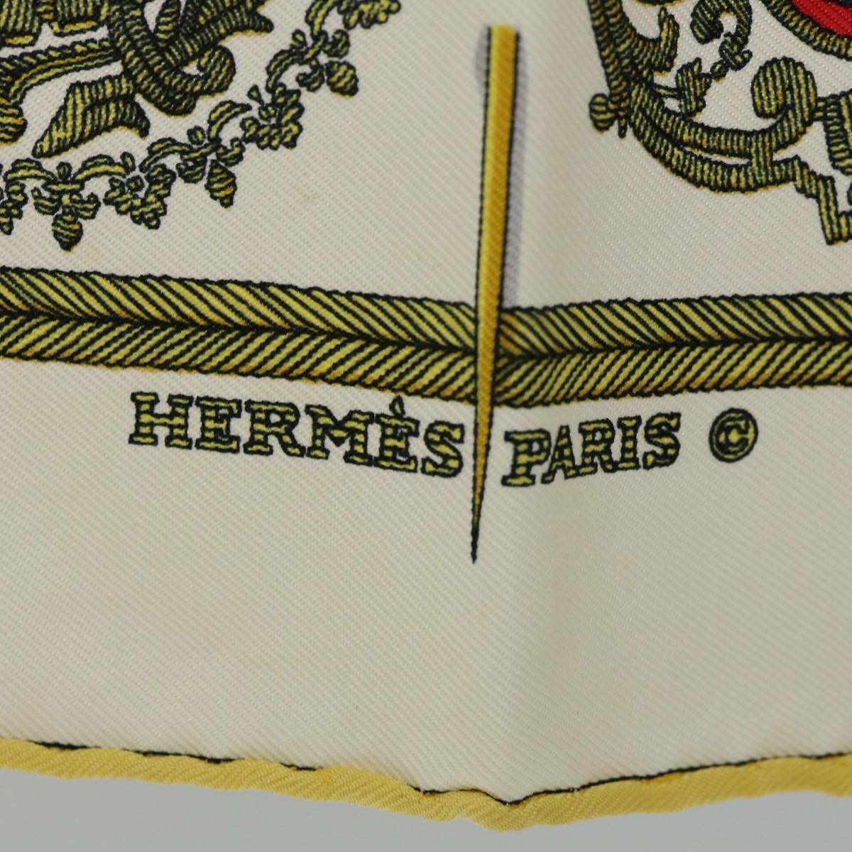 Hermès HERMES Carre 40 LES ARMES DE PARIS Scarf Silk Yellow Auth am5910 DXBS0703