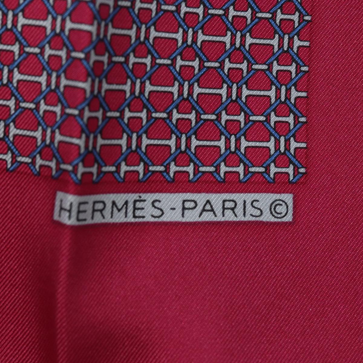 Hermès HERMES Carre 40 Scarf Silk Red Auth ac3033 DXBS0682