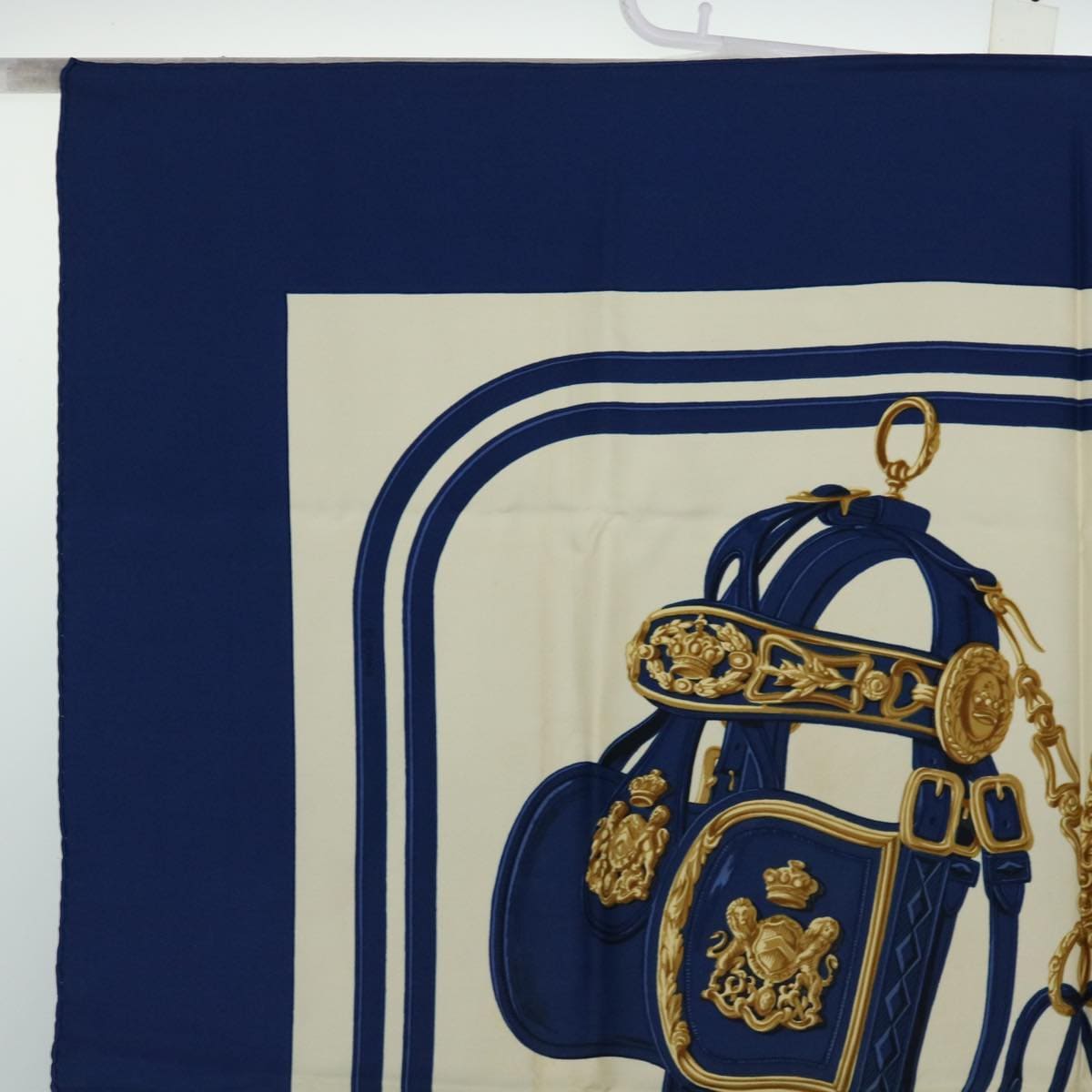 Hermès HERMES Carre 90 BRIDES de GALA Scarf Silk Blue Auth am5973 DXBS0699