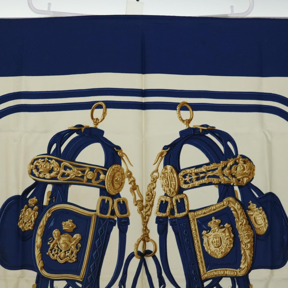 Hermès HERMES Carre 90 BRIDES de GALA Scarf Silk Blue Auth am5973 DXBS0699