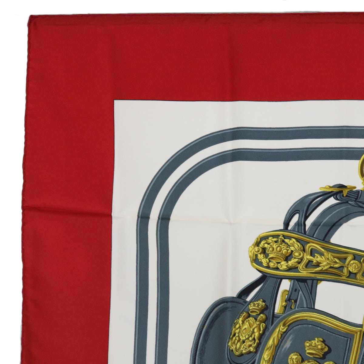 Hermès HERMES Carre 90 BRIDES de GALA Scarf Silk Red Auth bs13337 DXBS0698