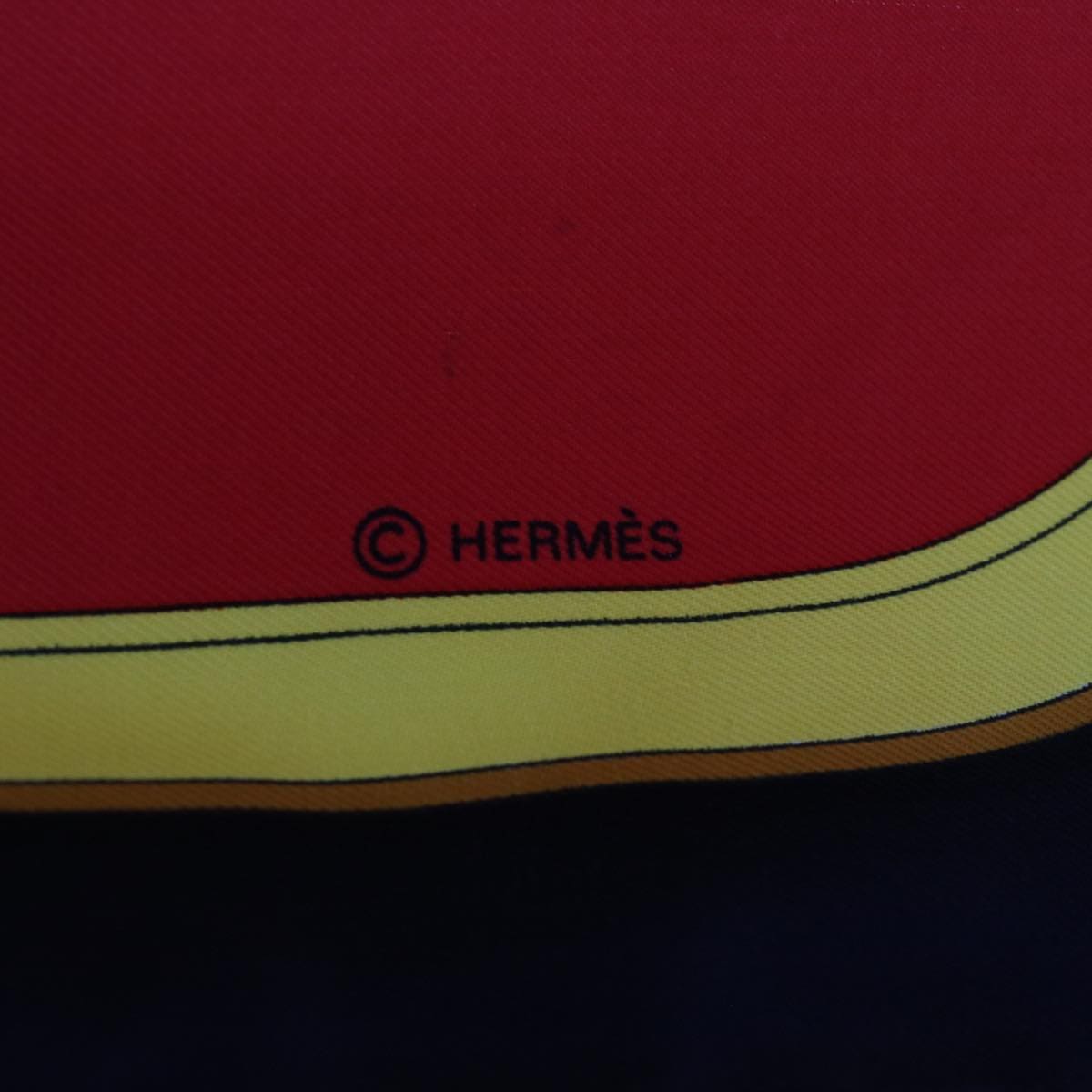 Hermès HERMES Carre 90 GRAND APPARAT Scarf Silk Black Auth 63465 DXBS0617