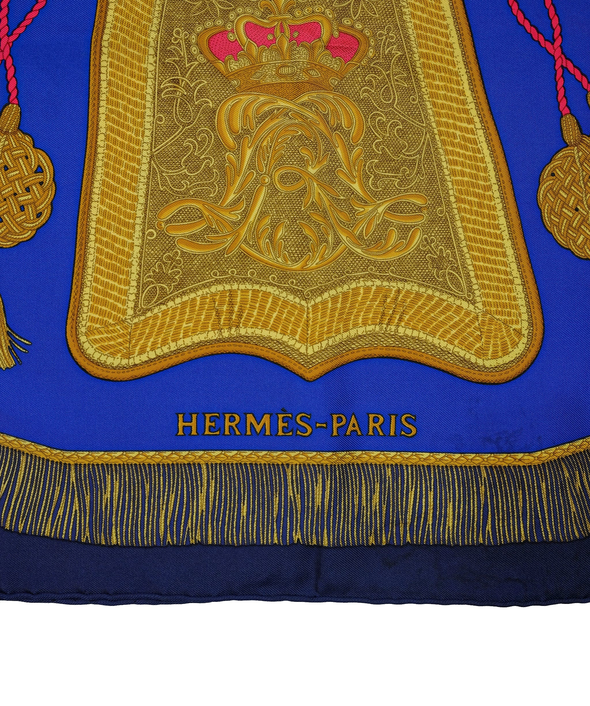 Hermès HERMES Carre 90 Paste et Cavalerie Scarf SilkBlue Auth bs6949 DXBS0366