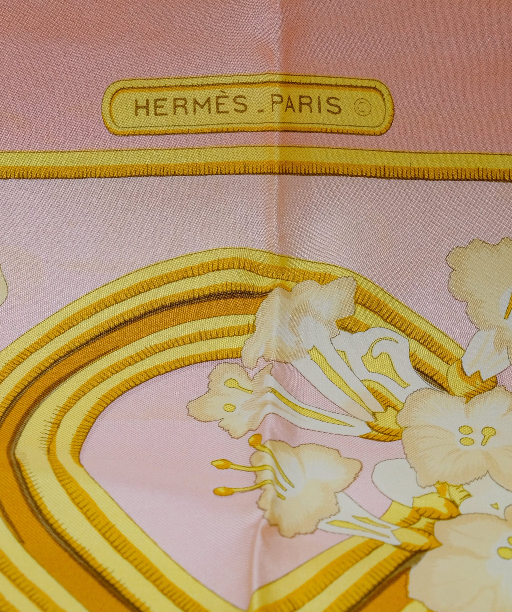 Hermès HERMES Carre 90 Scarf CARAIBES  Silk Pink Auth am4617 DXBS0368