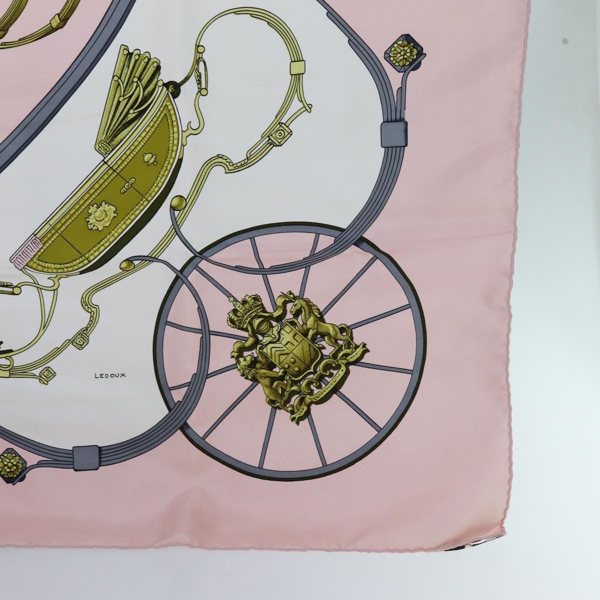 Hermès Hermes carre 90 springs scarf silk pink auth 71133 DXBS0626