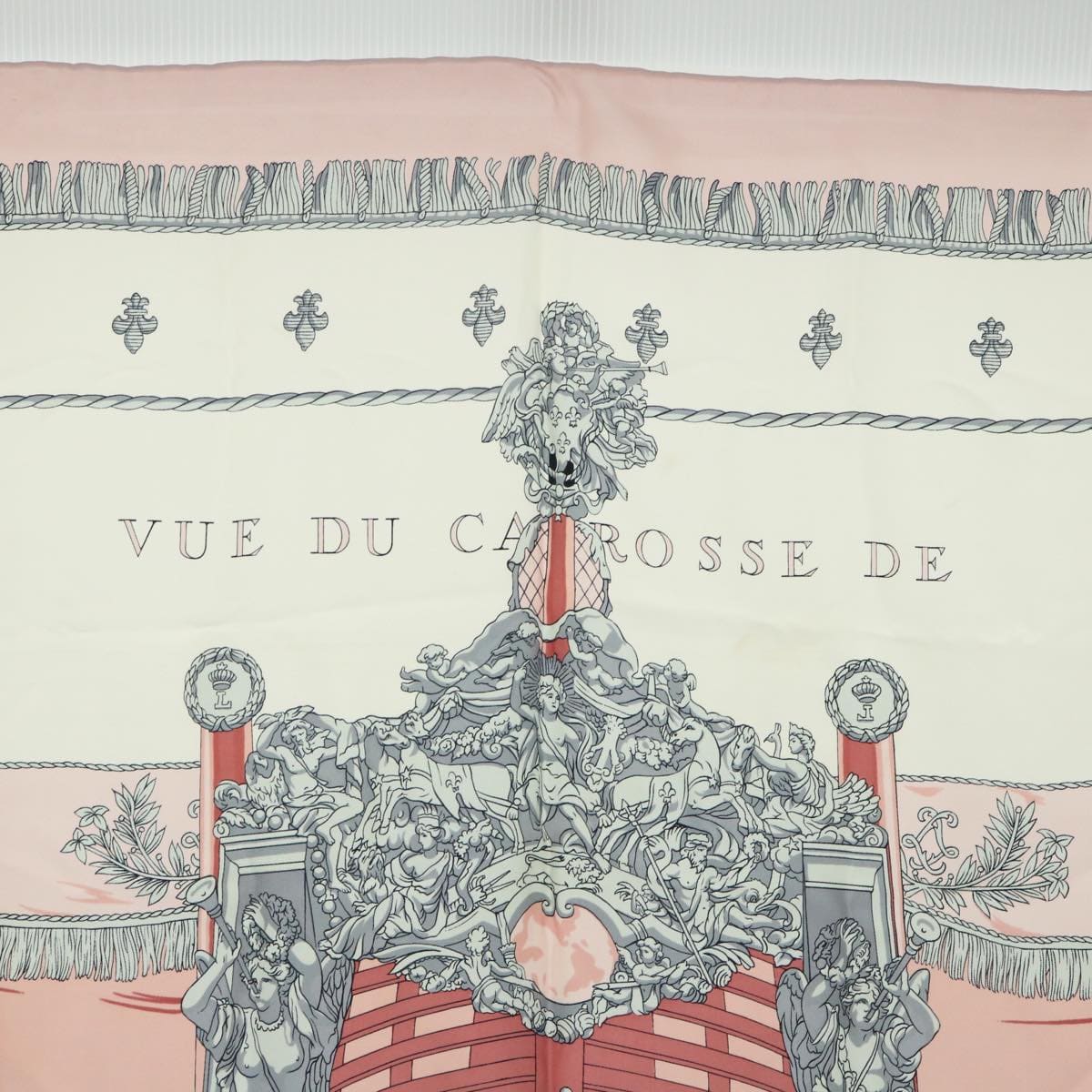 Hermès HERMES Carre 90 VUE DU CARROSSE DE LA
 GALERE LA REALE Scarf Silk Auth am4908 DXBS0630