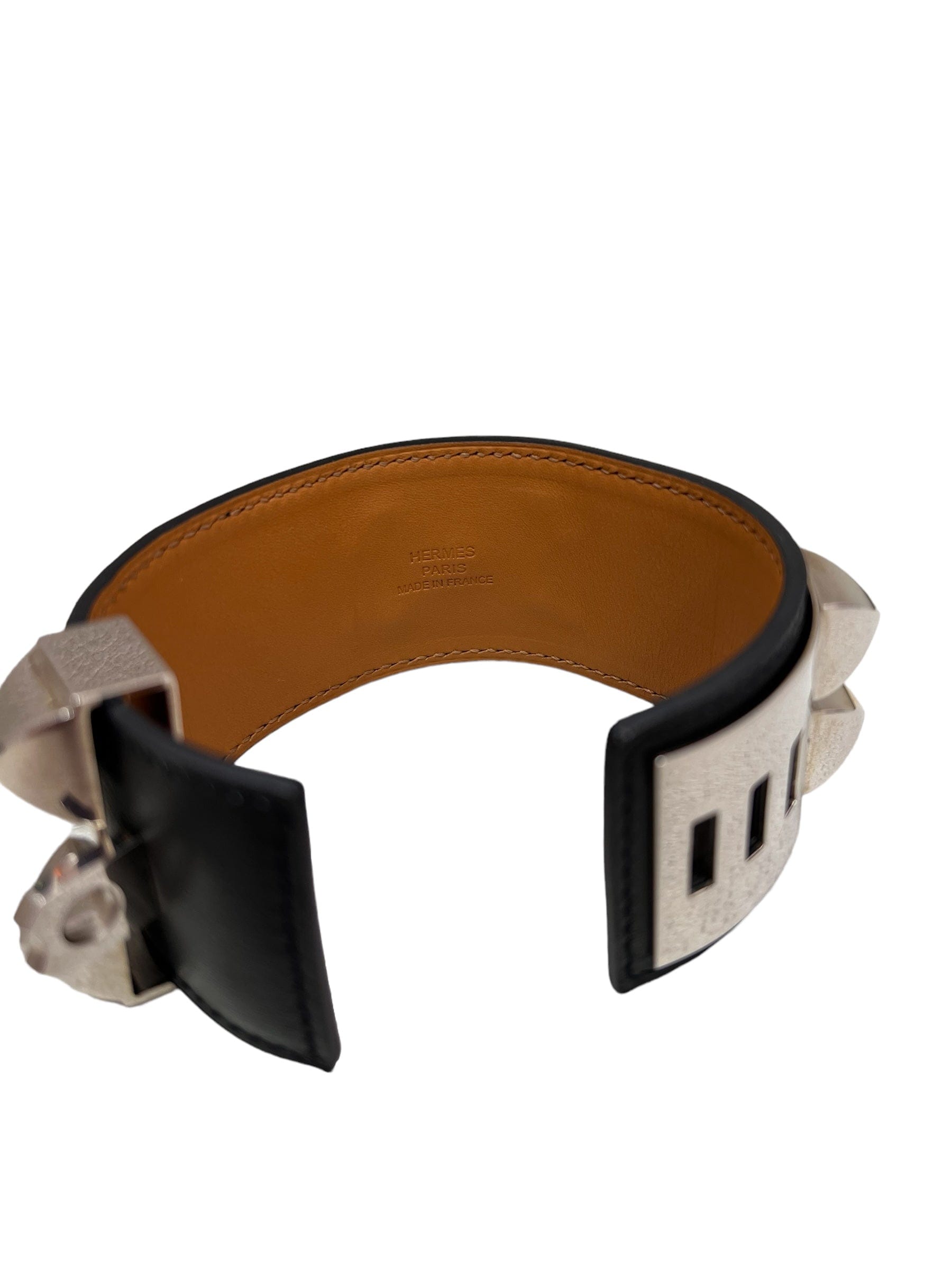 Hermès Hermes CDC Bracelet Black Boxcalf PHW #Q SYC1174