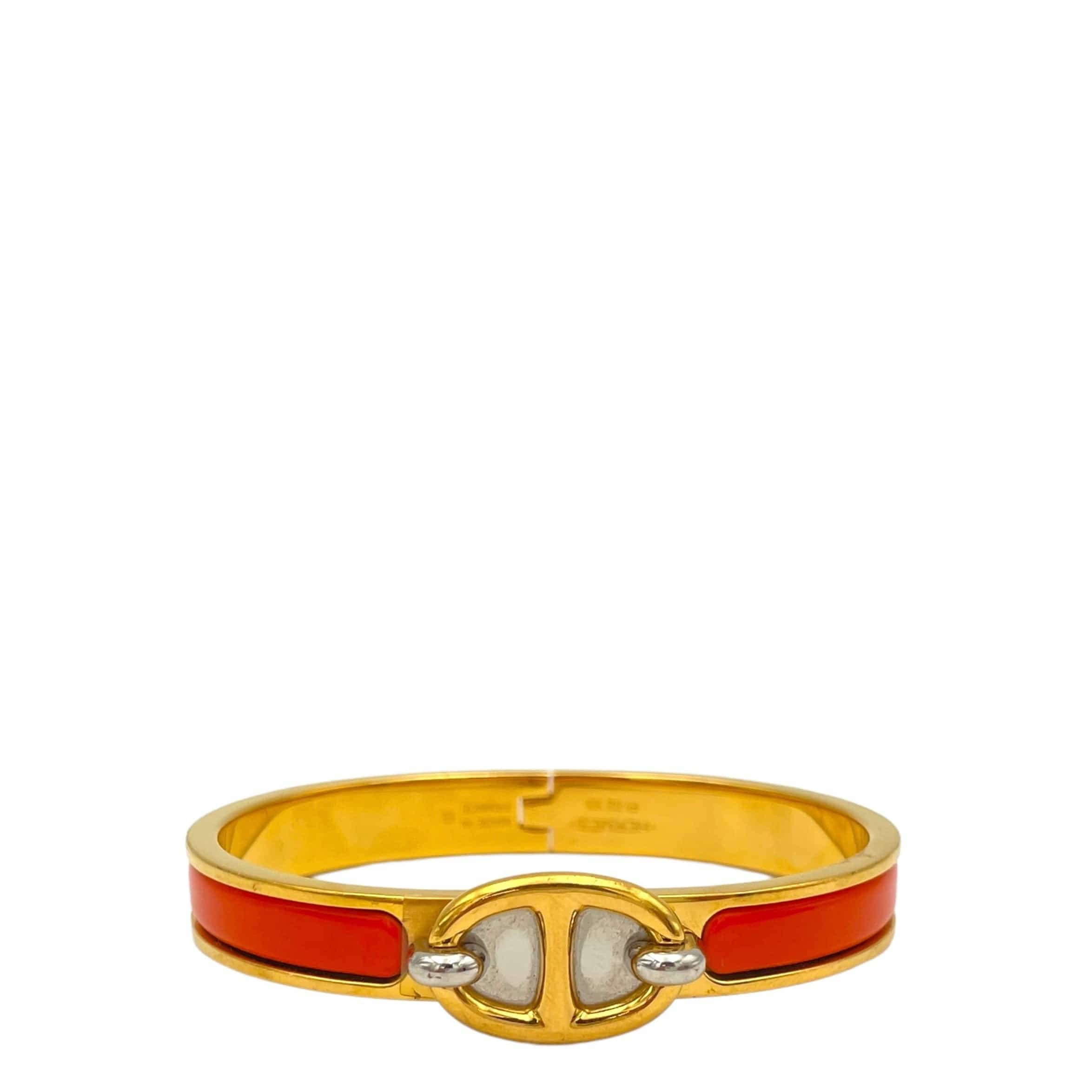 Hermès Hermès Clic Chaine d'Ancre Mini Orange in, Gold hardware 60IS_S2407034